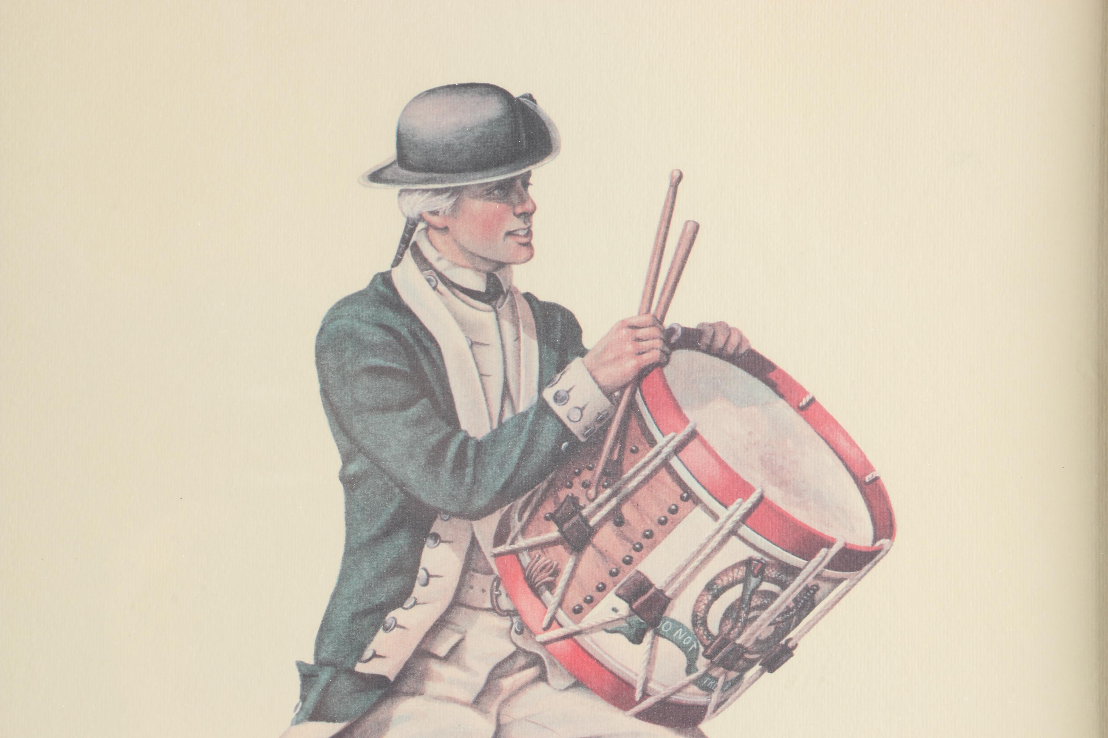 Neary Offset Lithograph Military Drummer Portraits