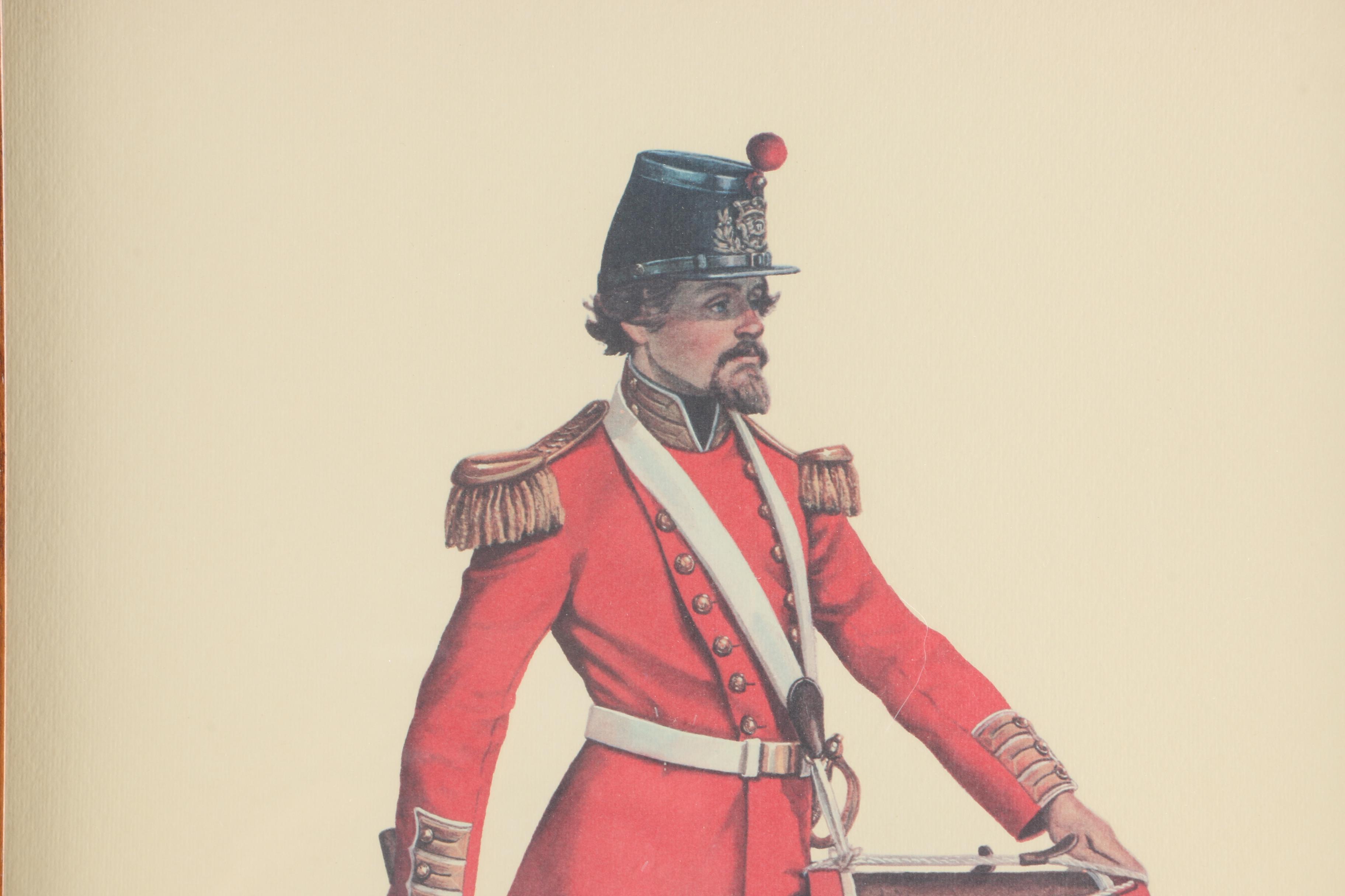 Neary Offset Lithograph Military Drummer Portraits