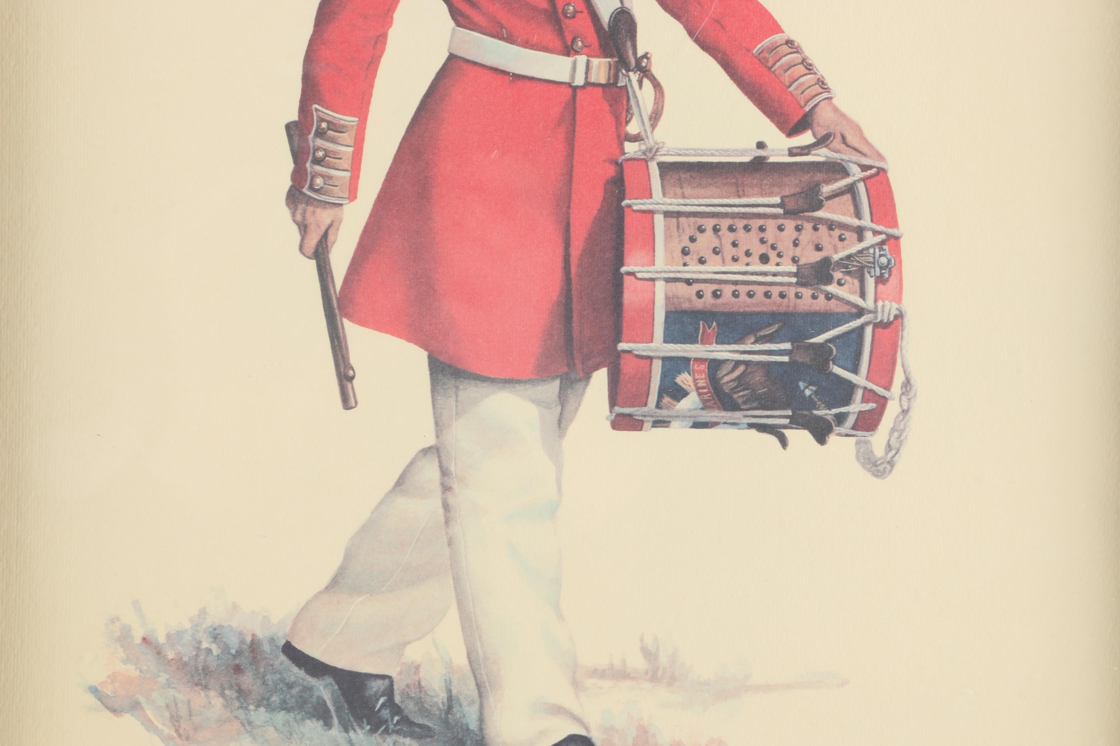Neary Offset Lithograph Military Drummer Portraits
