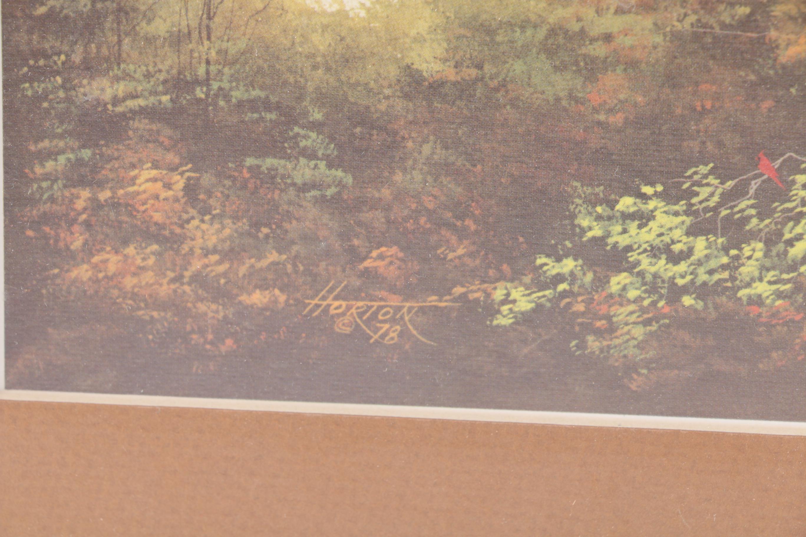 Jim Horton Limited Edition Offset Lithograph of Forest Landscape