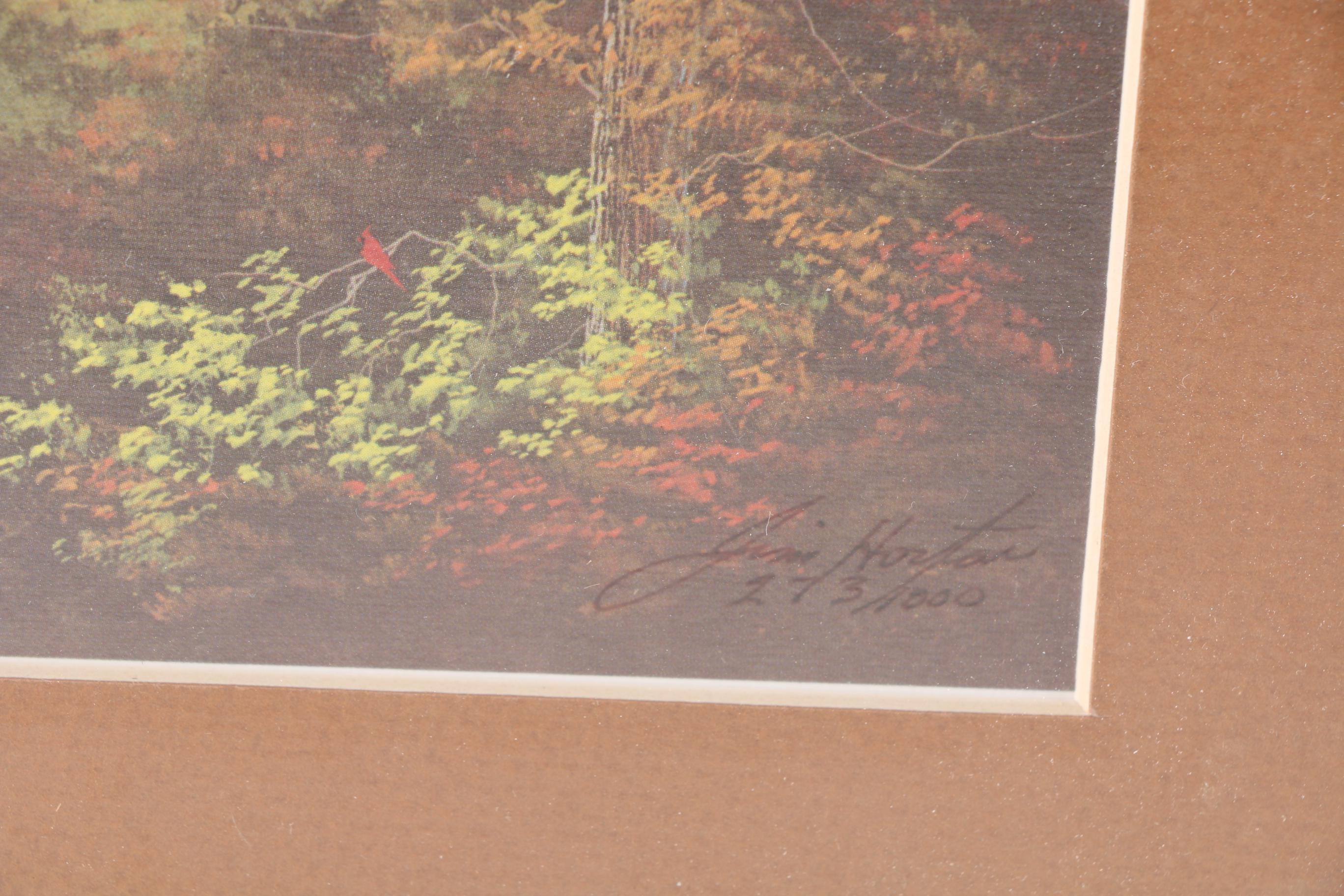 Jim Horton Limited Edition Offset Lithograph of Forest Landscape