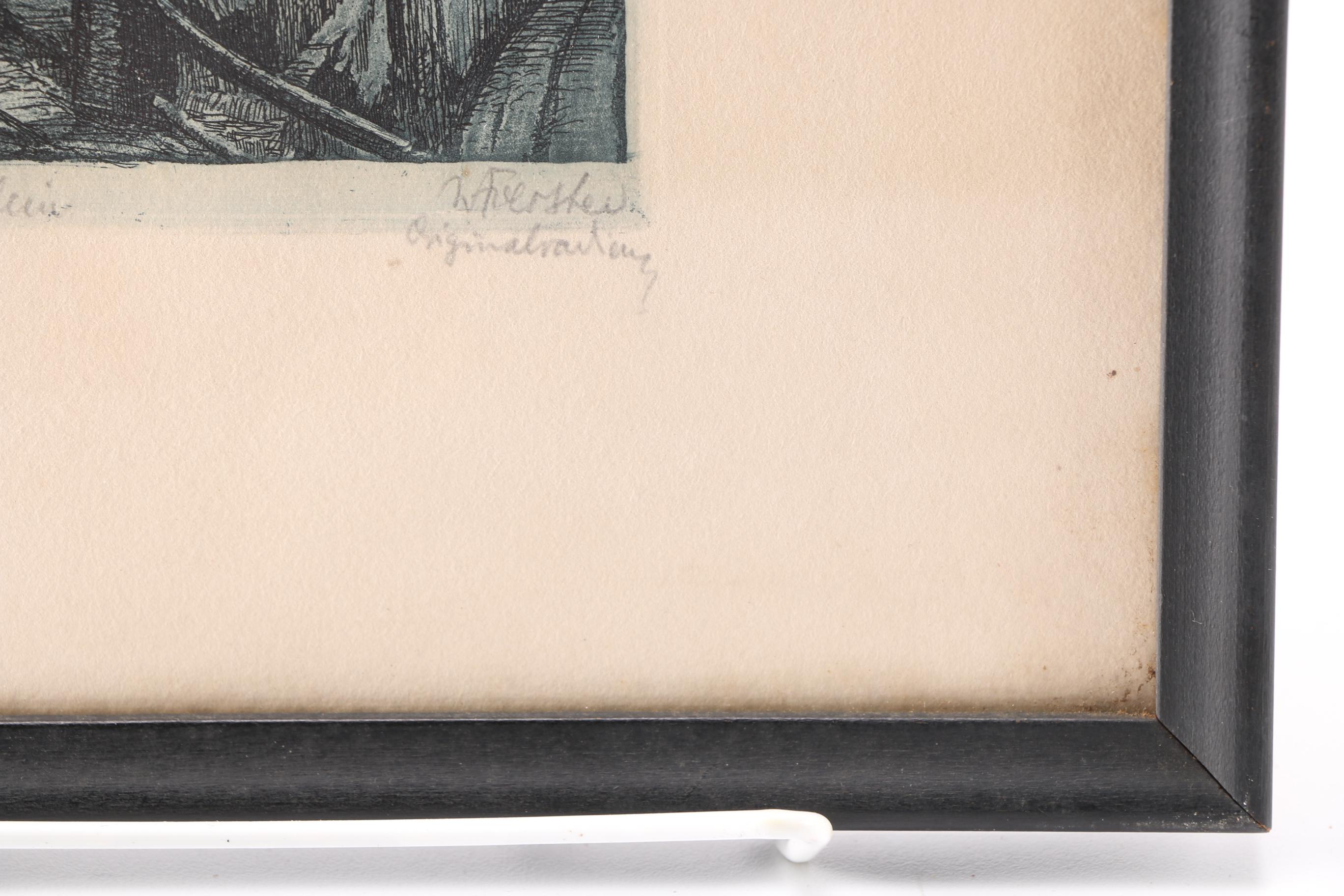 Aquatint Etching on Paper "Rothenburg o. T. Plönlein"