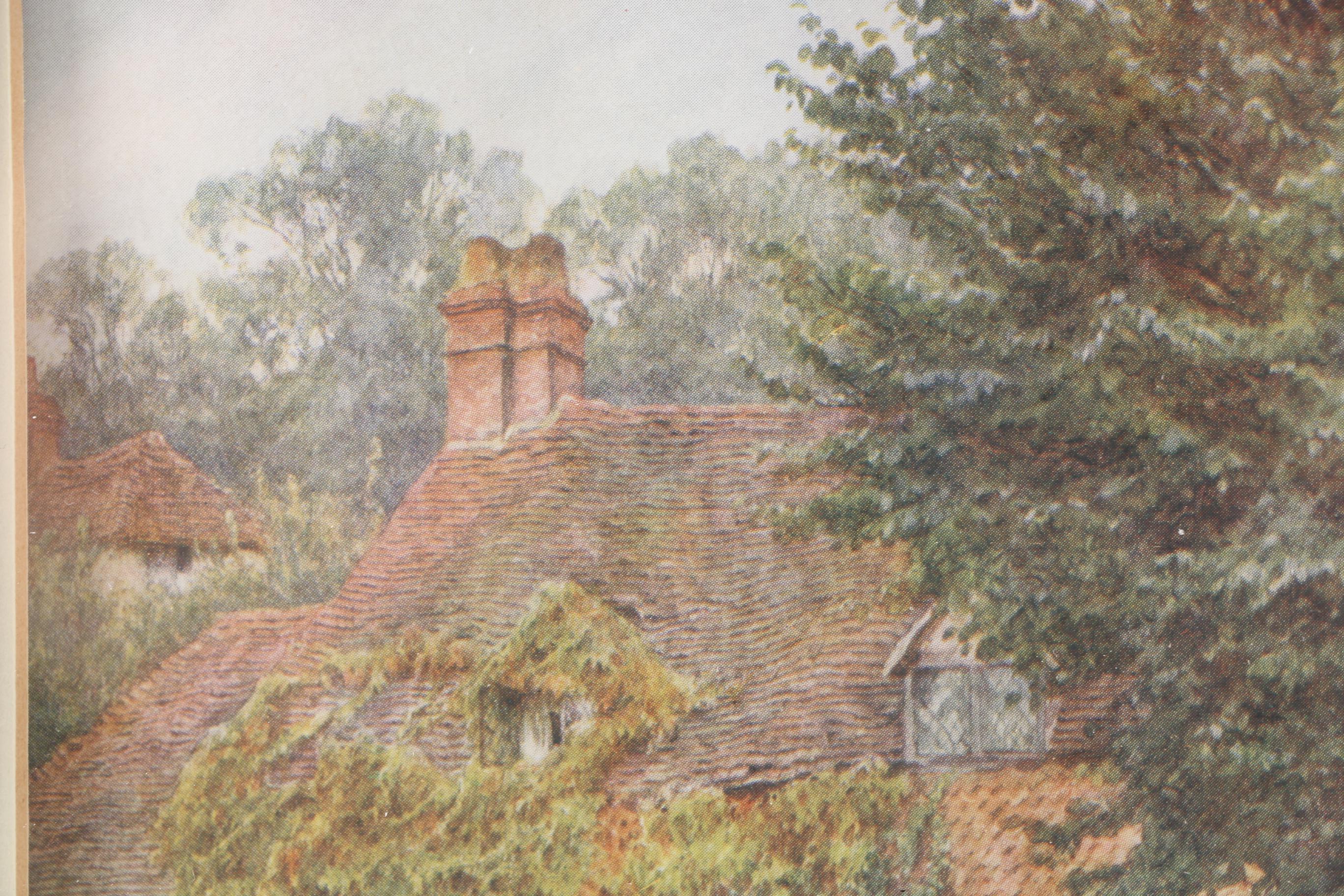 1904 Offset Lithograph After Helen Allingham "The Fish-Shop, Haslemere"
