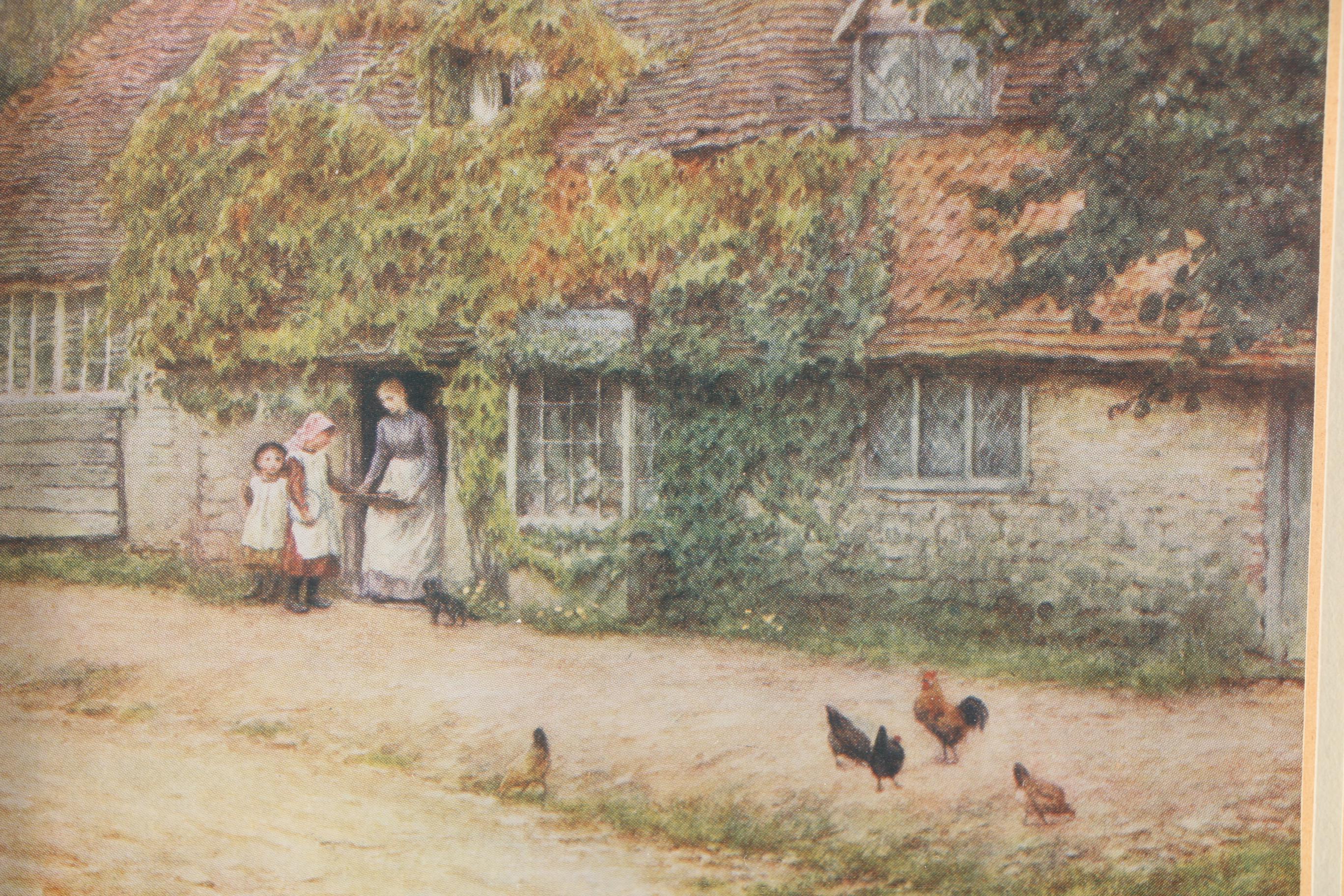1904 Offset Lithograph After Helen Allingham "The Fish-Shop, Haslemere"