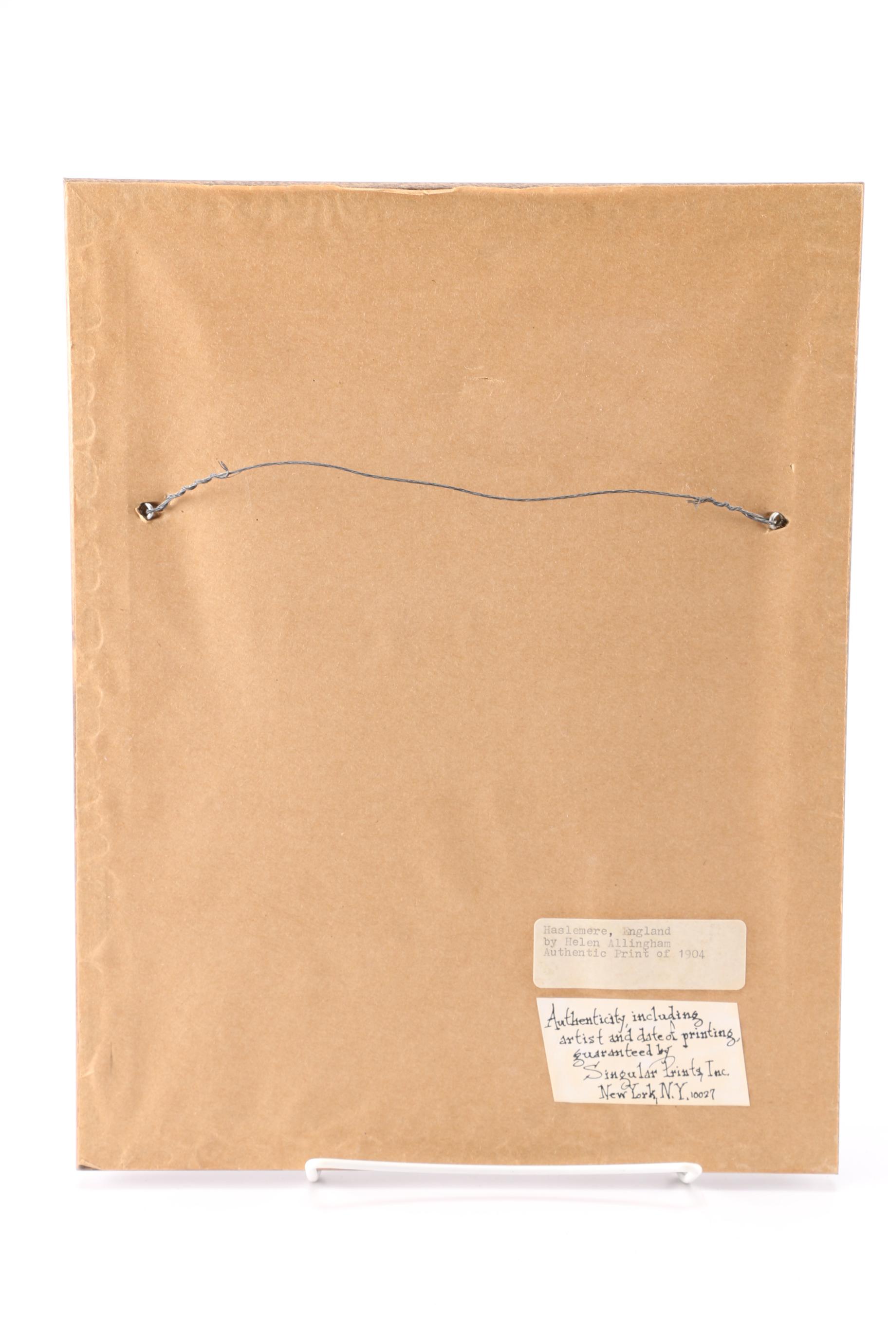 1904 Offset Lithograph After Helen Allingham "The Fish-Shop, Haslemere"