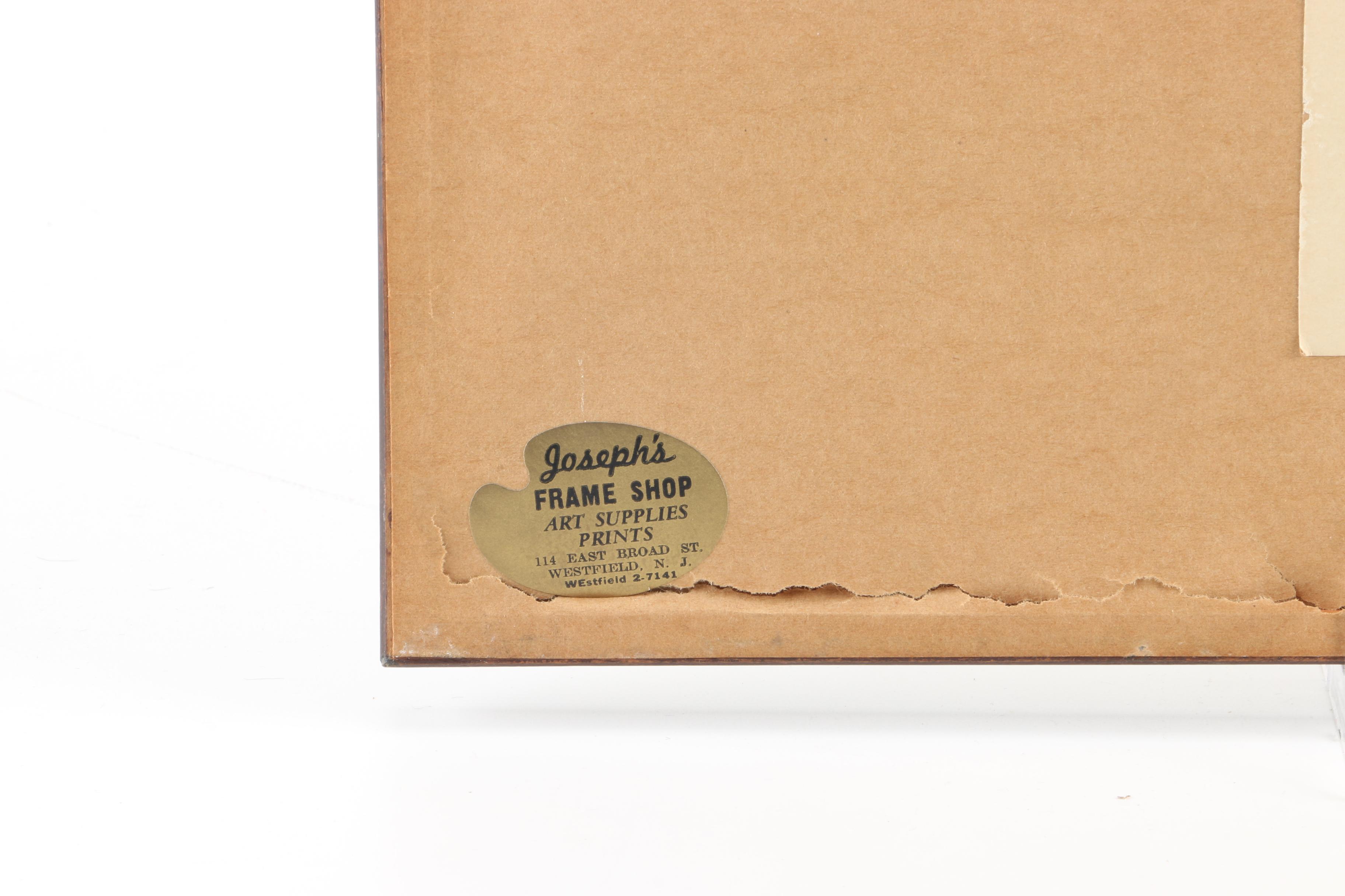 1948 Nat Lowell Etching "Wall Street"