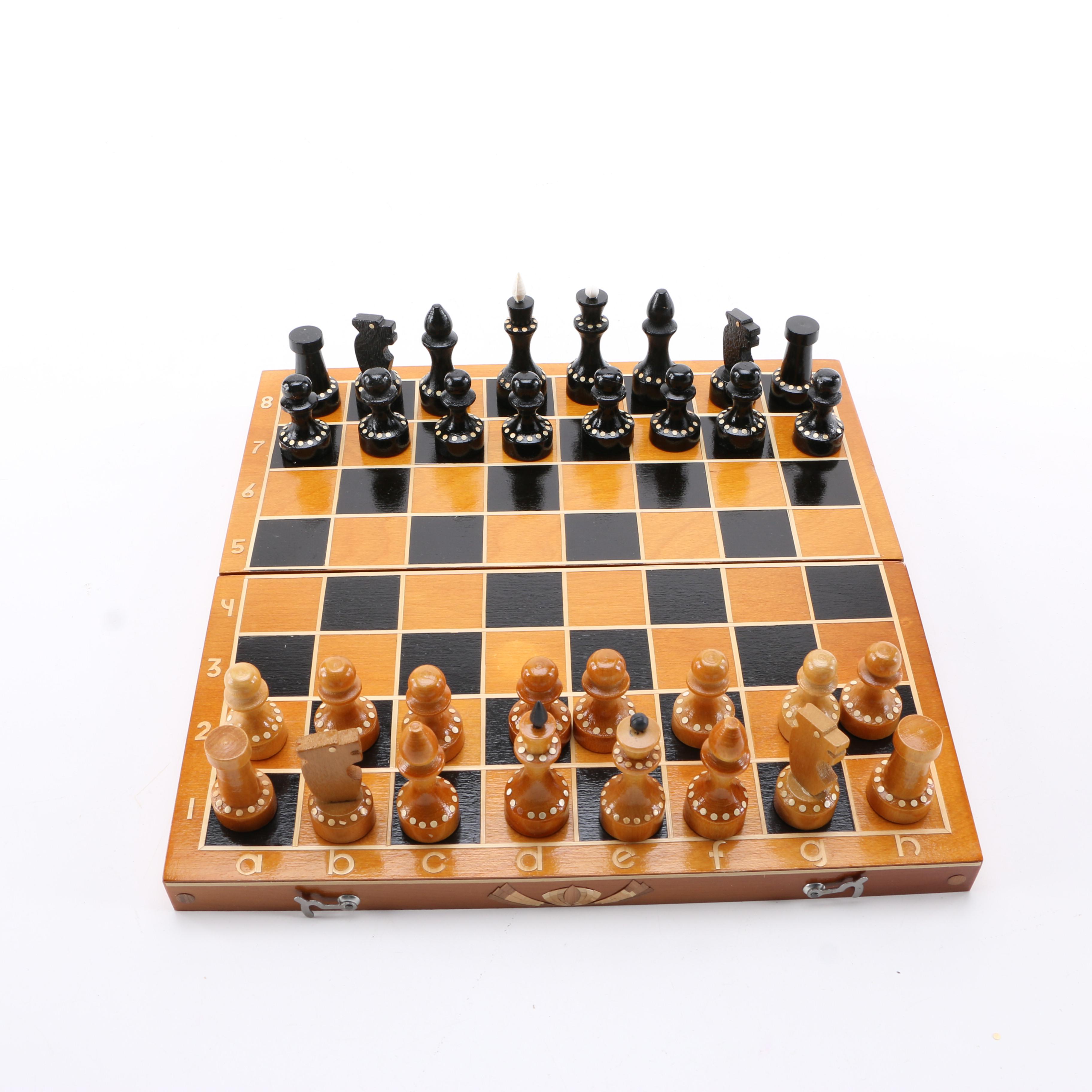 Russian Beginners Wooden Chess Set