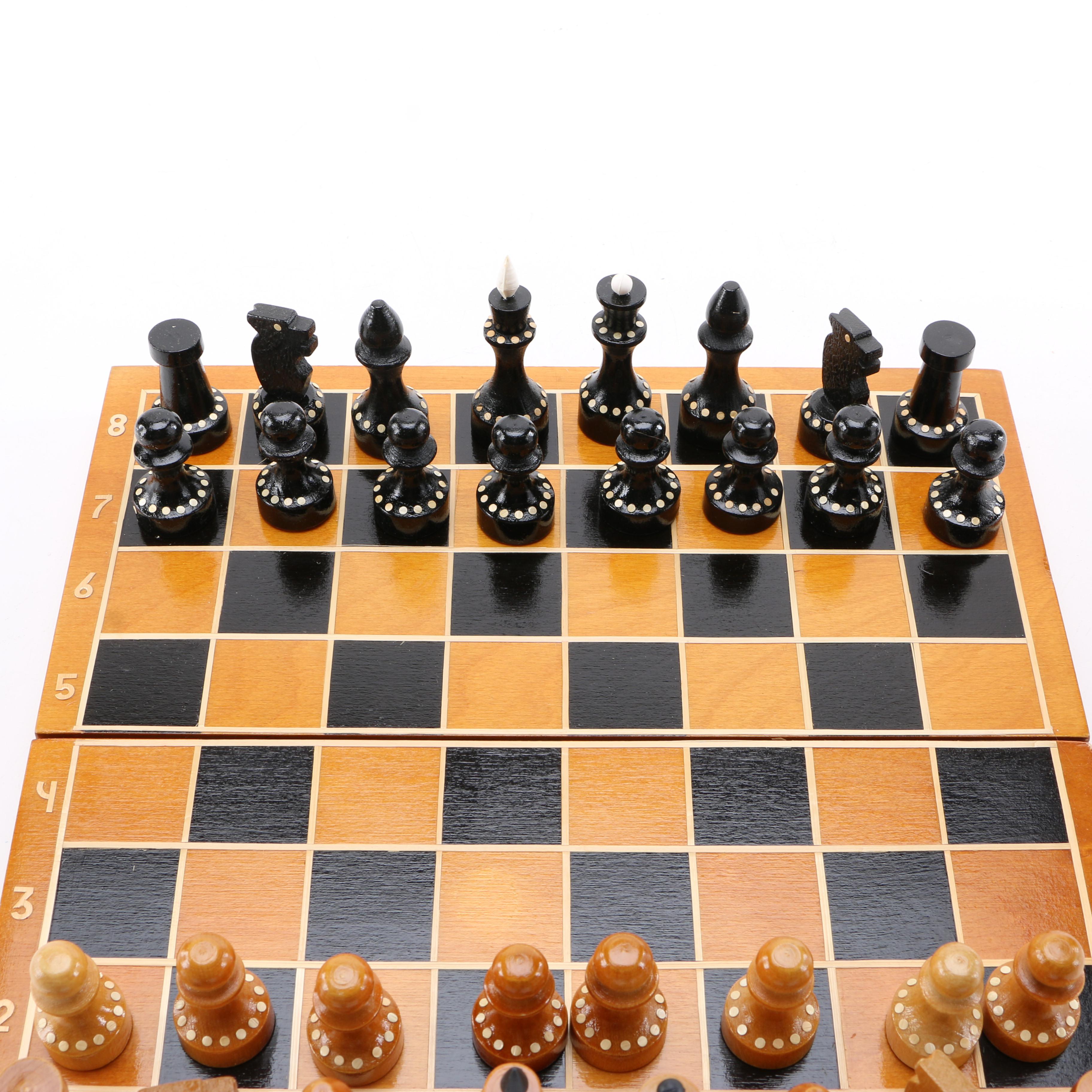 Russian Beginners Wooden Chess Set