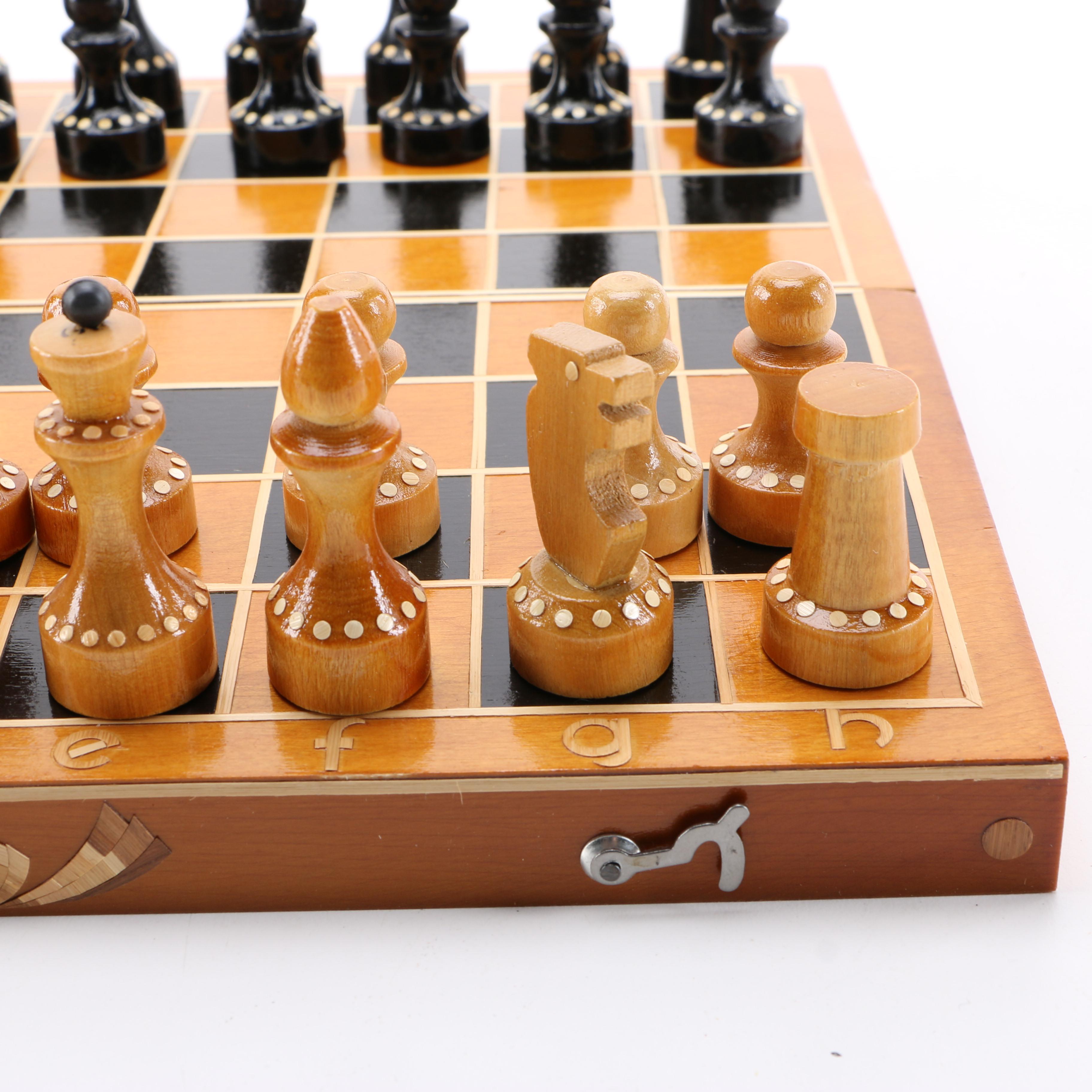 Russian Beginners Wooden Chess Set