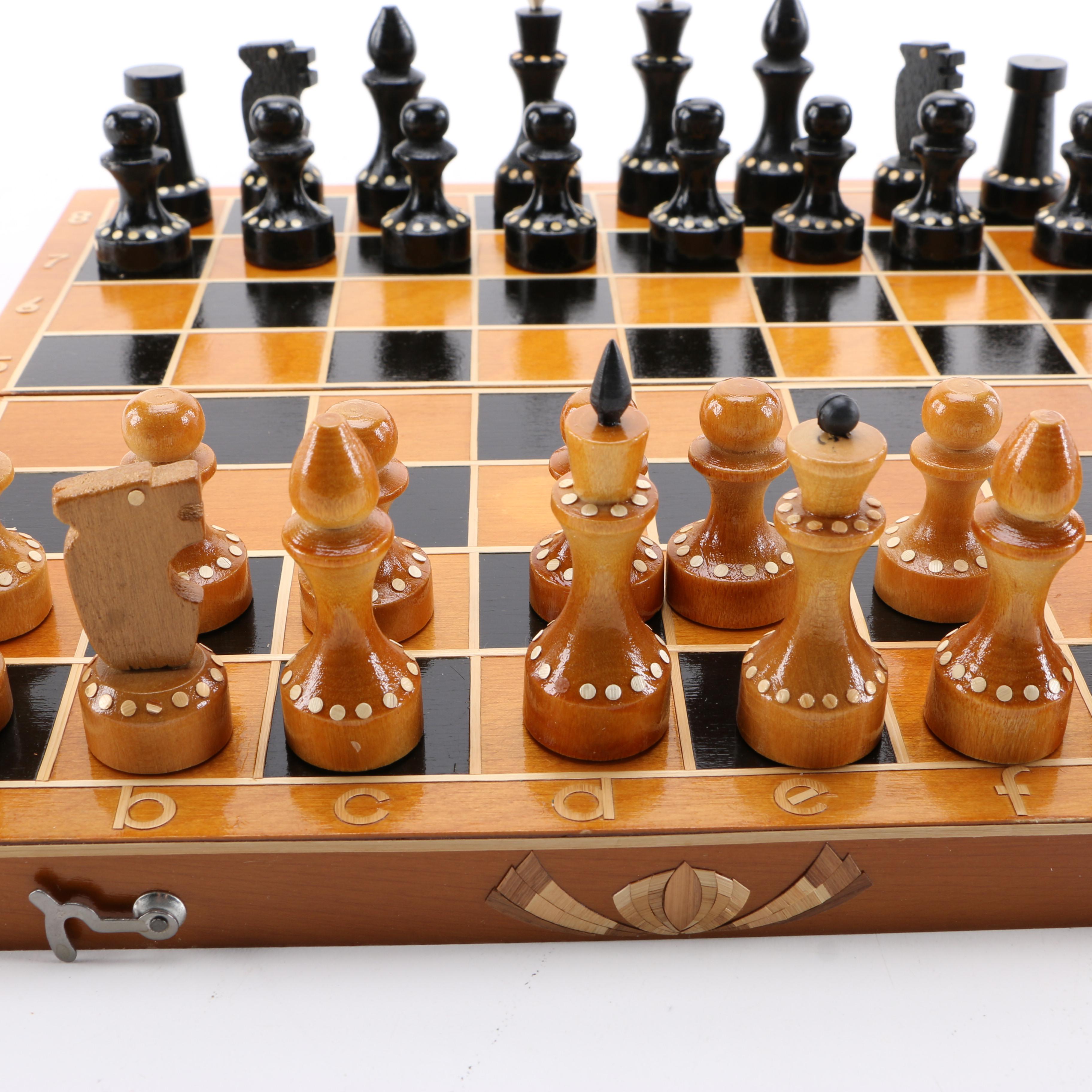 Russian Beginners Wooden Chess Set