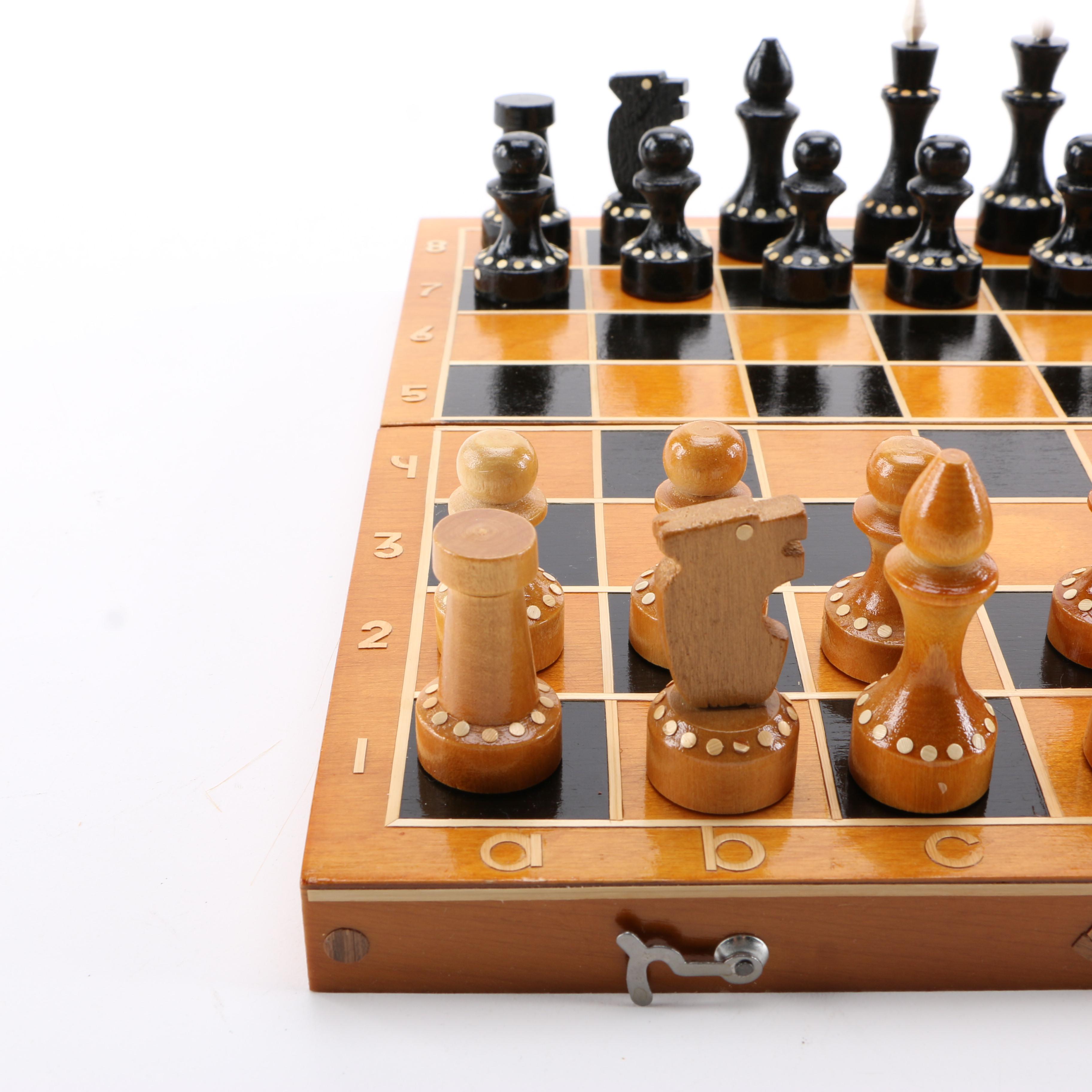 Russian Beginners Wooden Chess Set