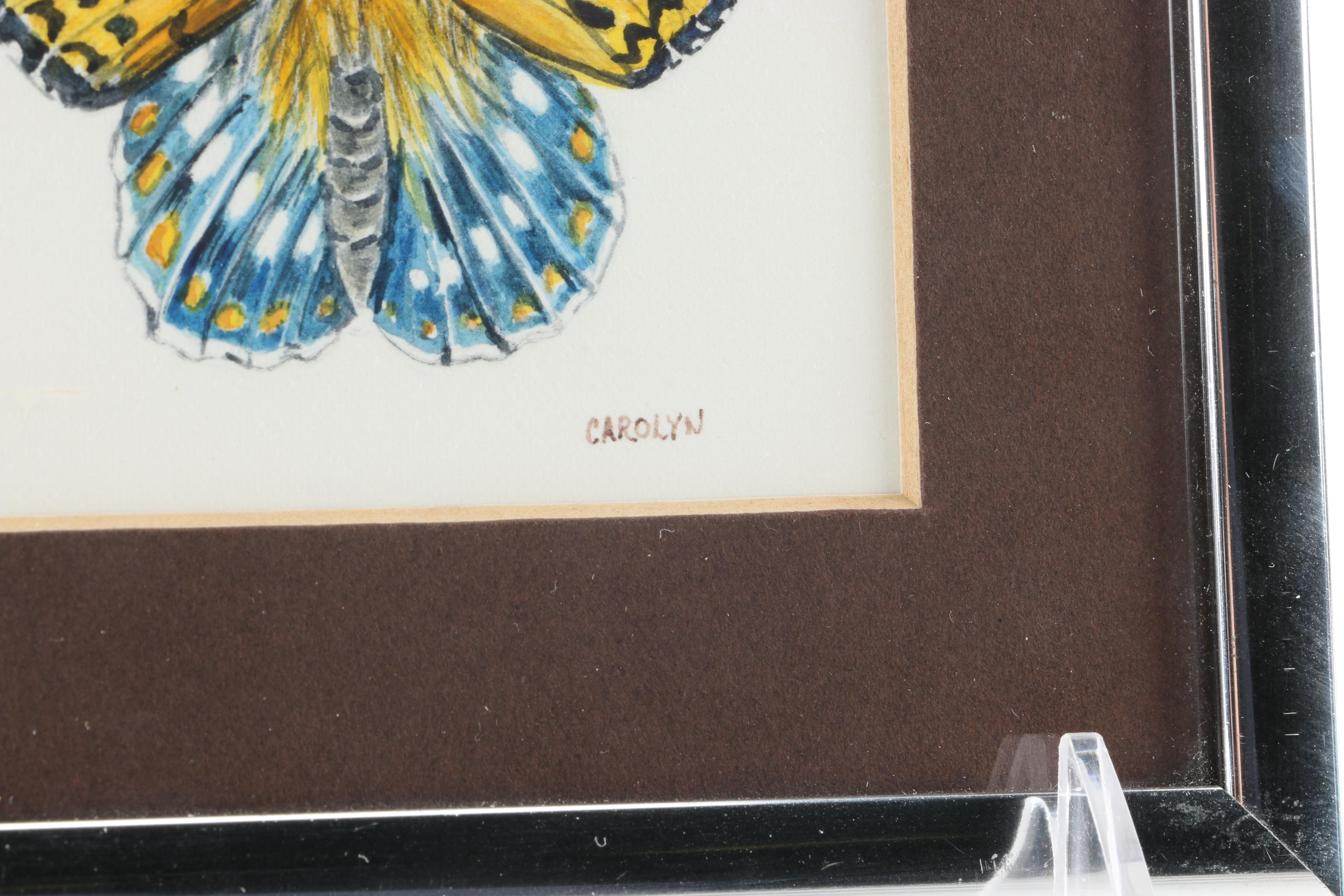 Original Watercolor Painting of Regal Fritillary Butterfly