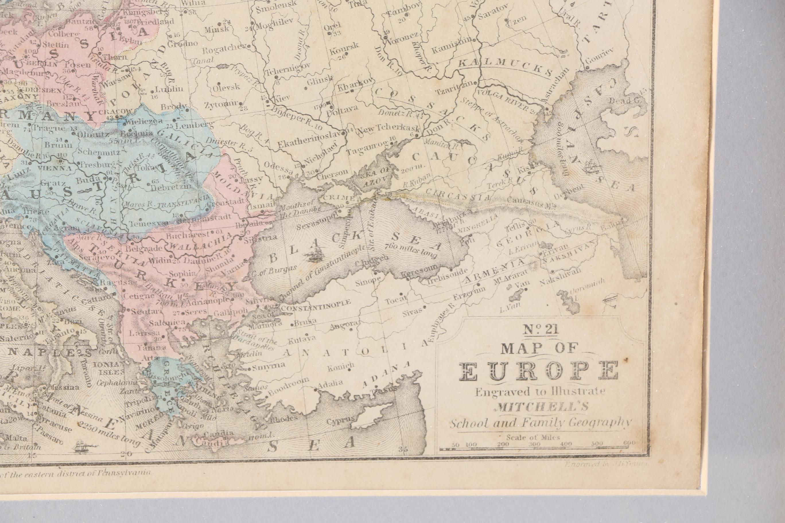 Framed Antique Maps from Mithchell's School Atlas