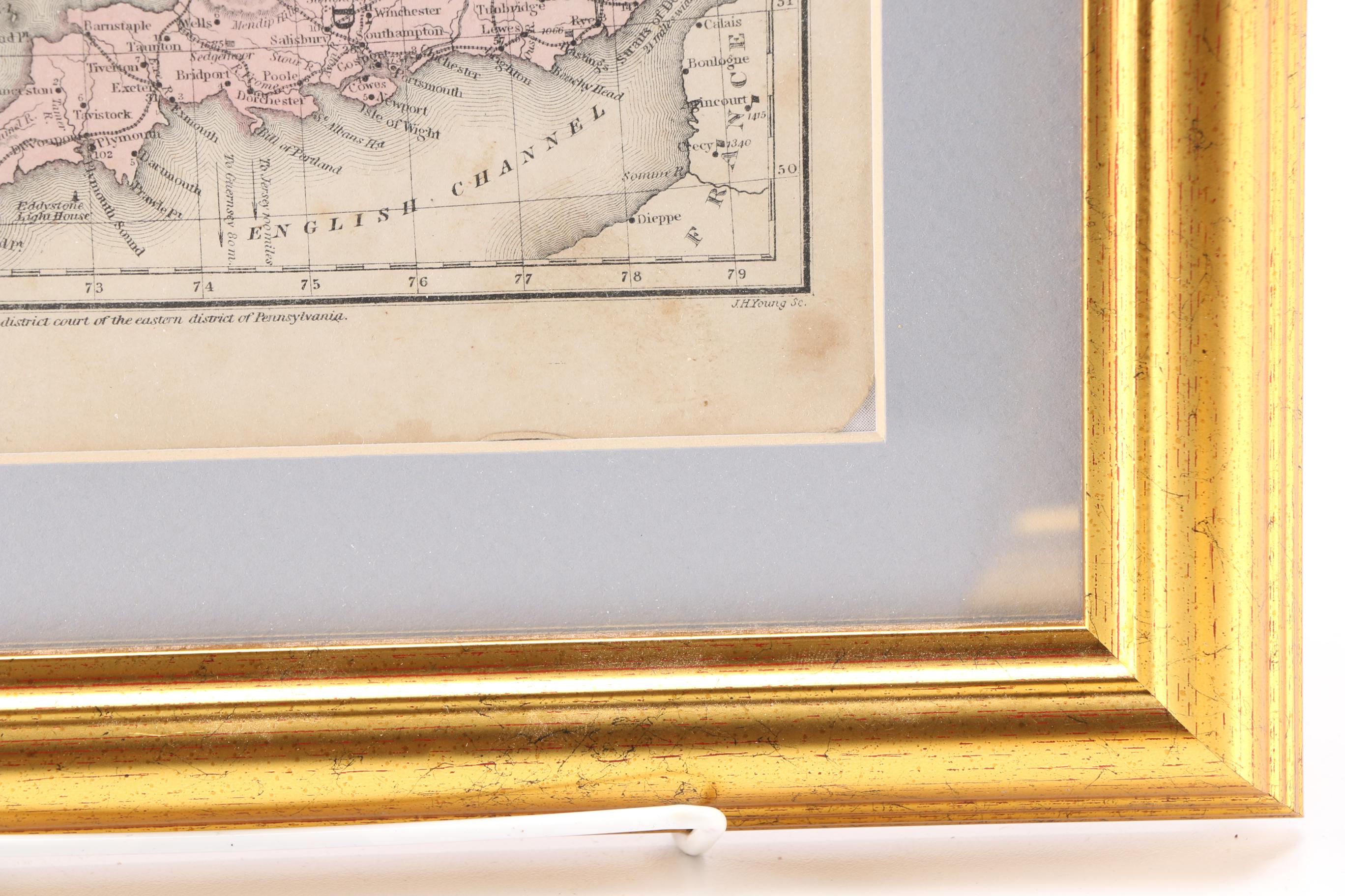 Framed Antique Maps from Mithchell's School Atlas