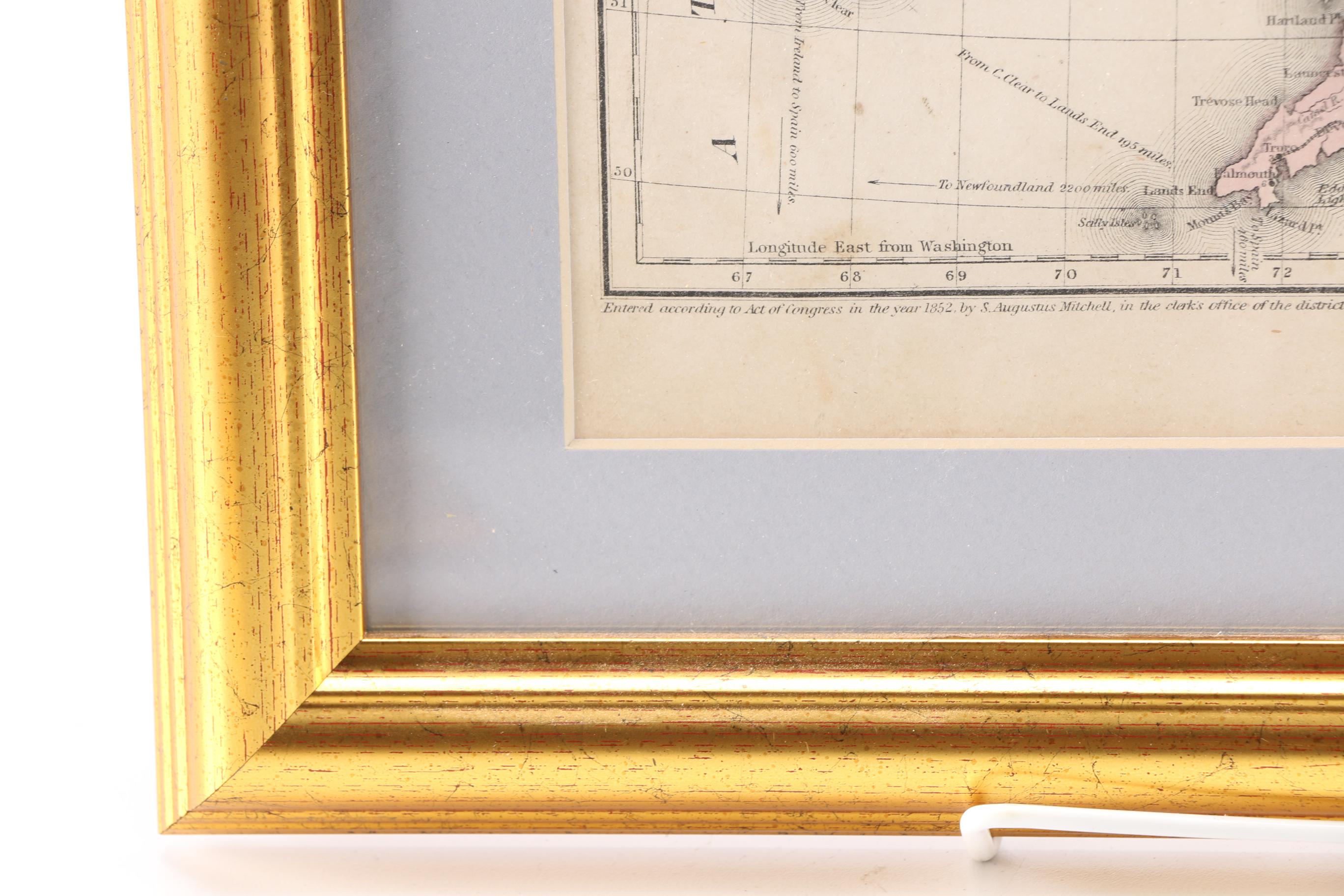 Framed Antique Maps from Mithchell's School Atlas