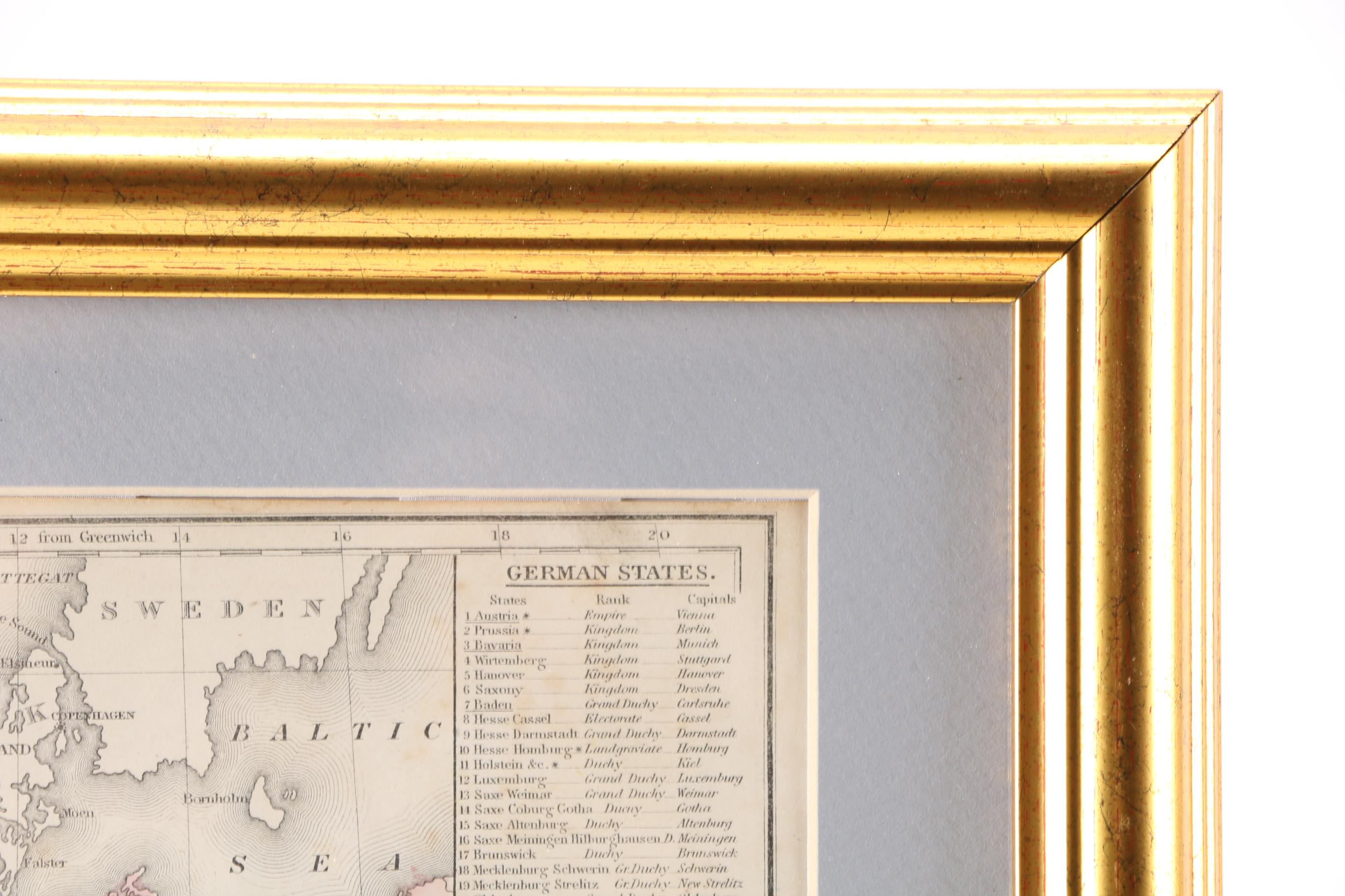 Framed Antique Maps from Mithchell's School Atlas