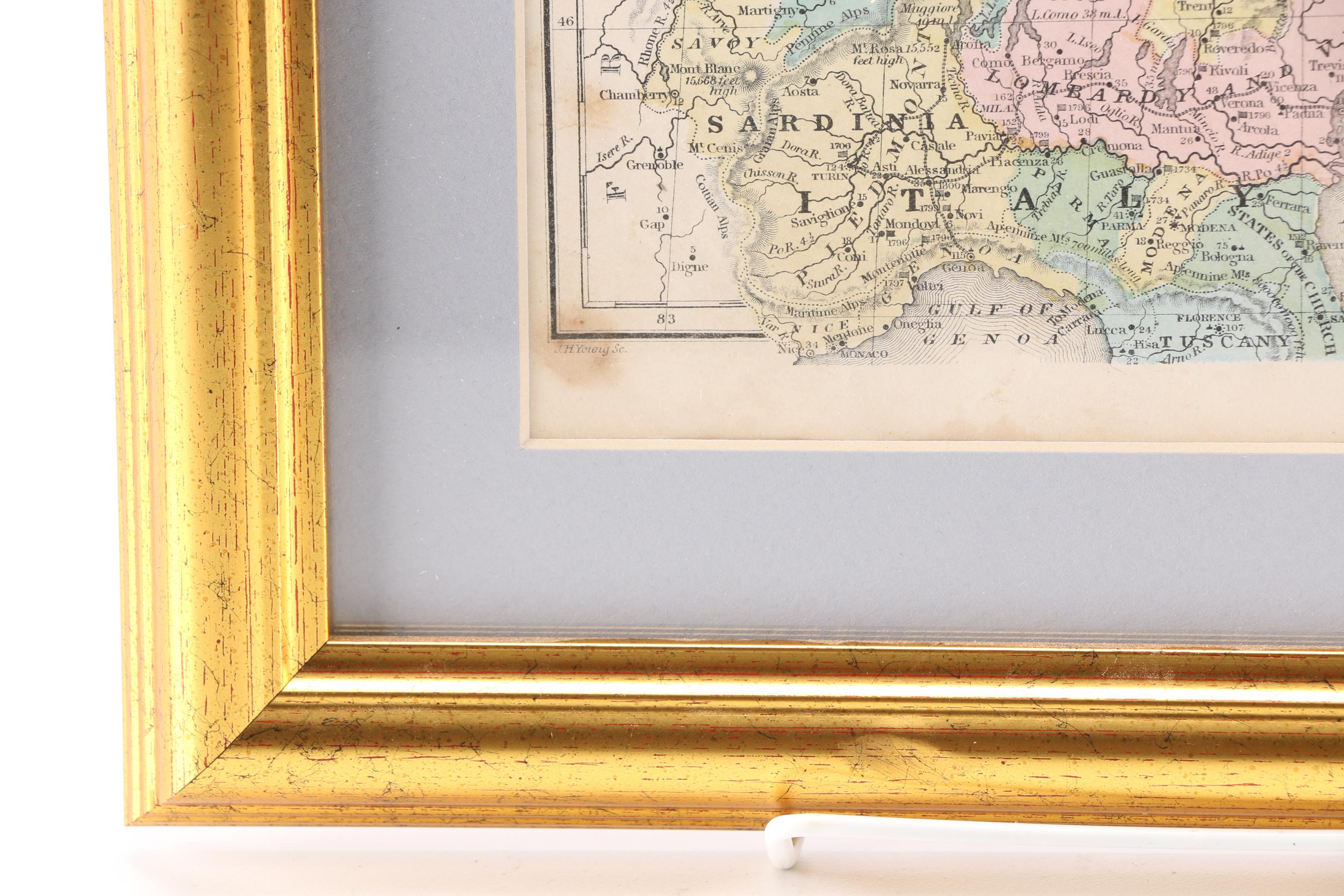 Framed Antique Maps from Mithchell's School Atlas