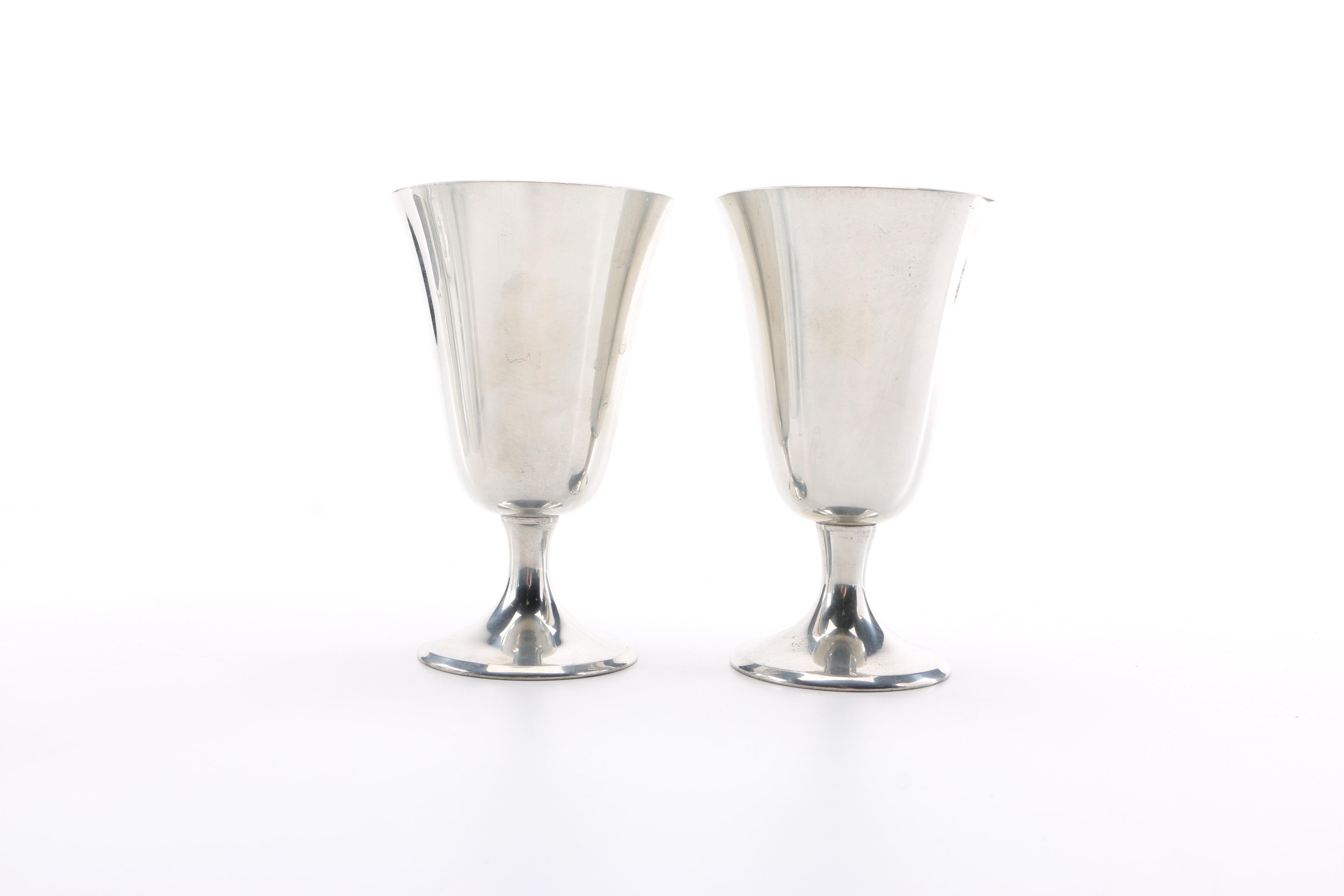 Stieff and Web Pewter Goblets and Cups