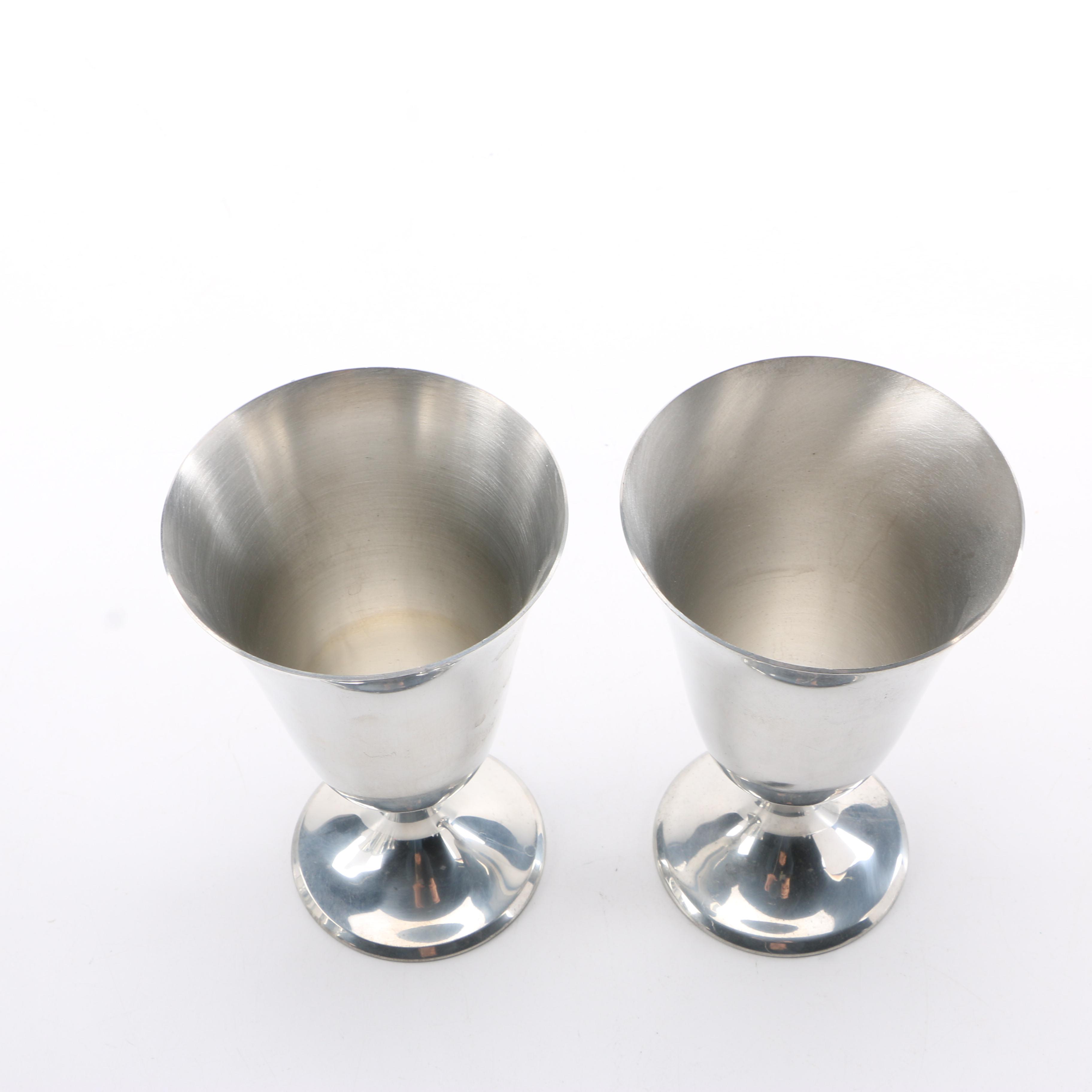 Stieff and Web Pewter Goblets and Cups