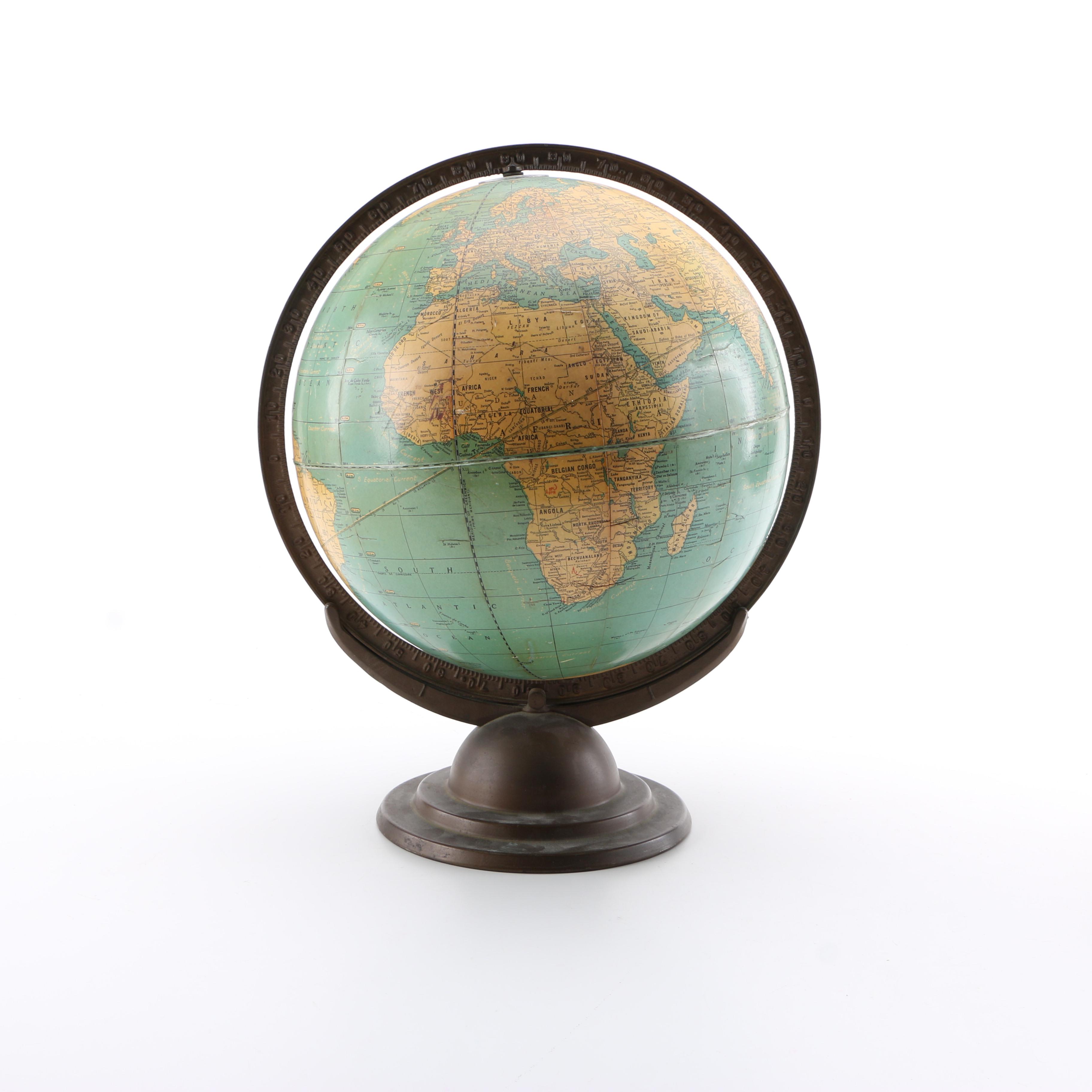 1950s Globe of the Earth
