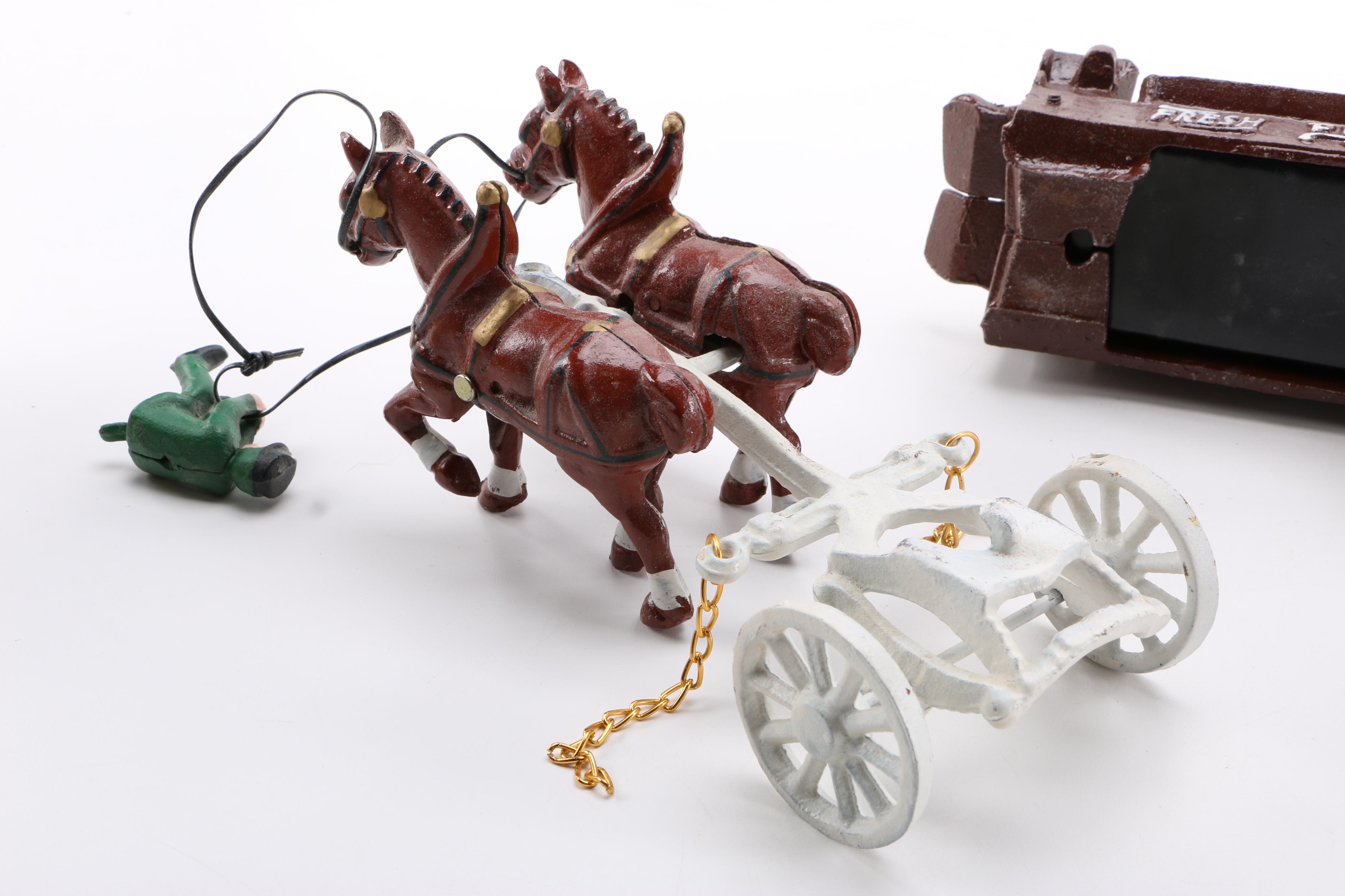 Cast Iron Produce Wagon Figure