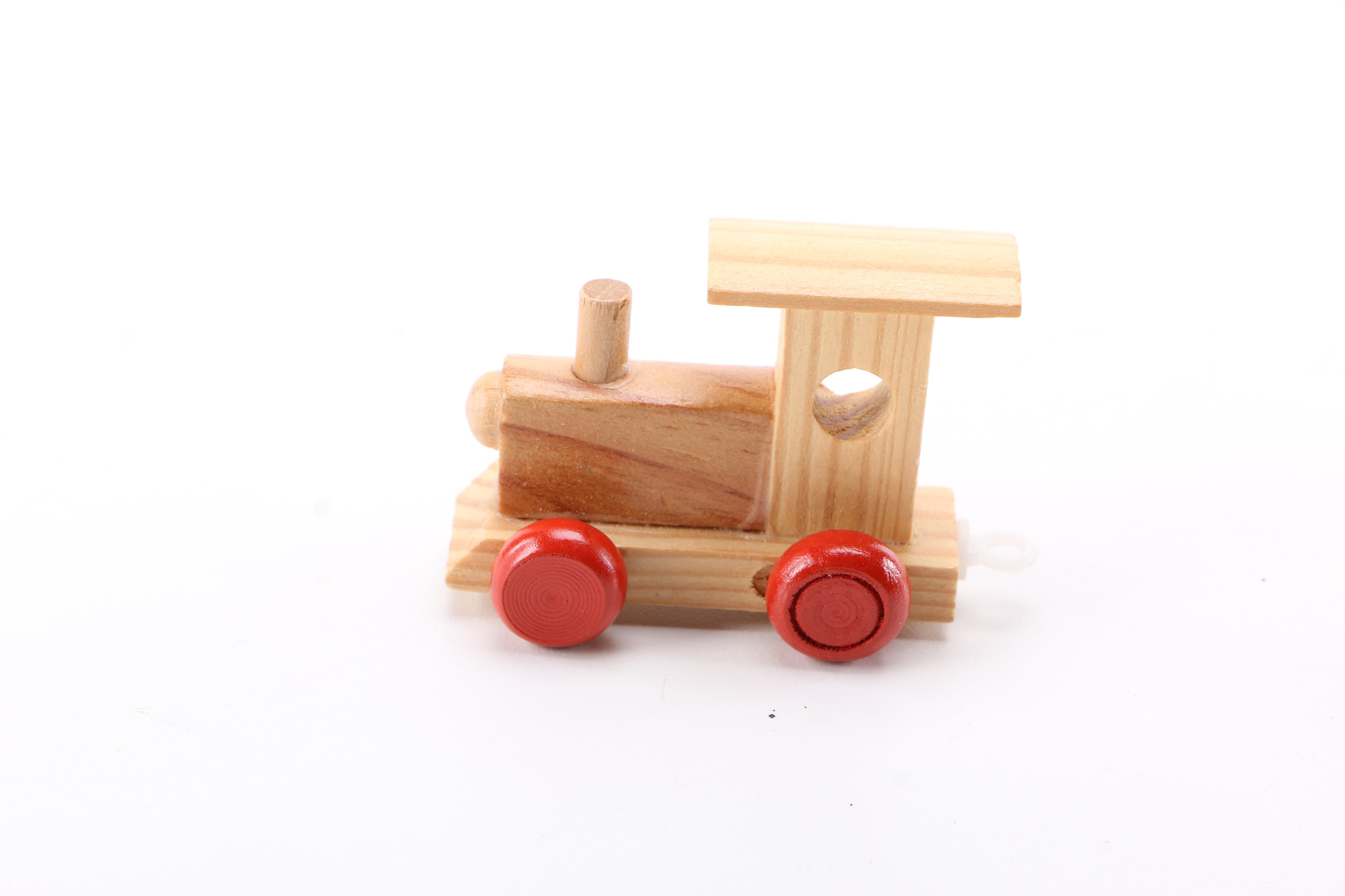 Wooden Toy Train and Building Blocks