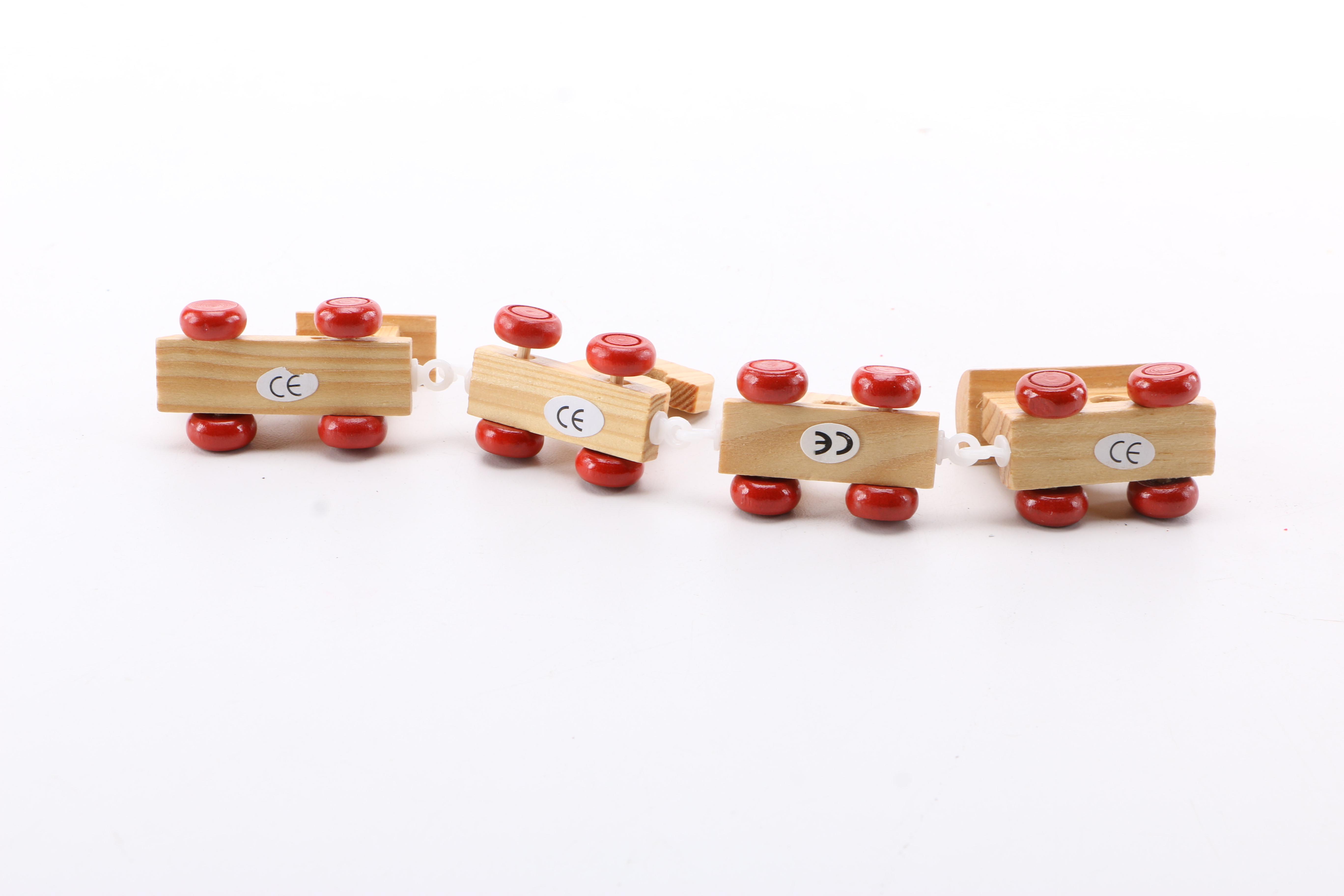 Wooden Toy Train and Building Blocks