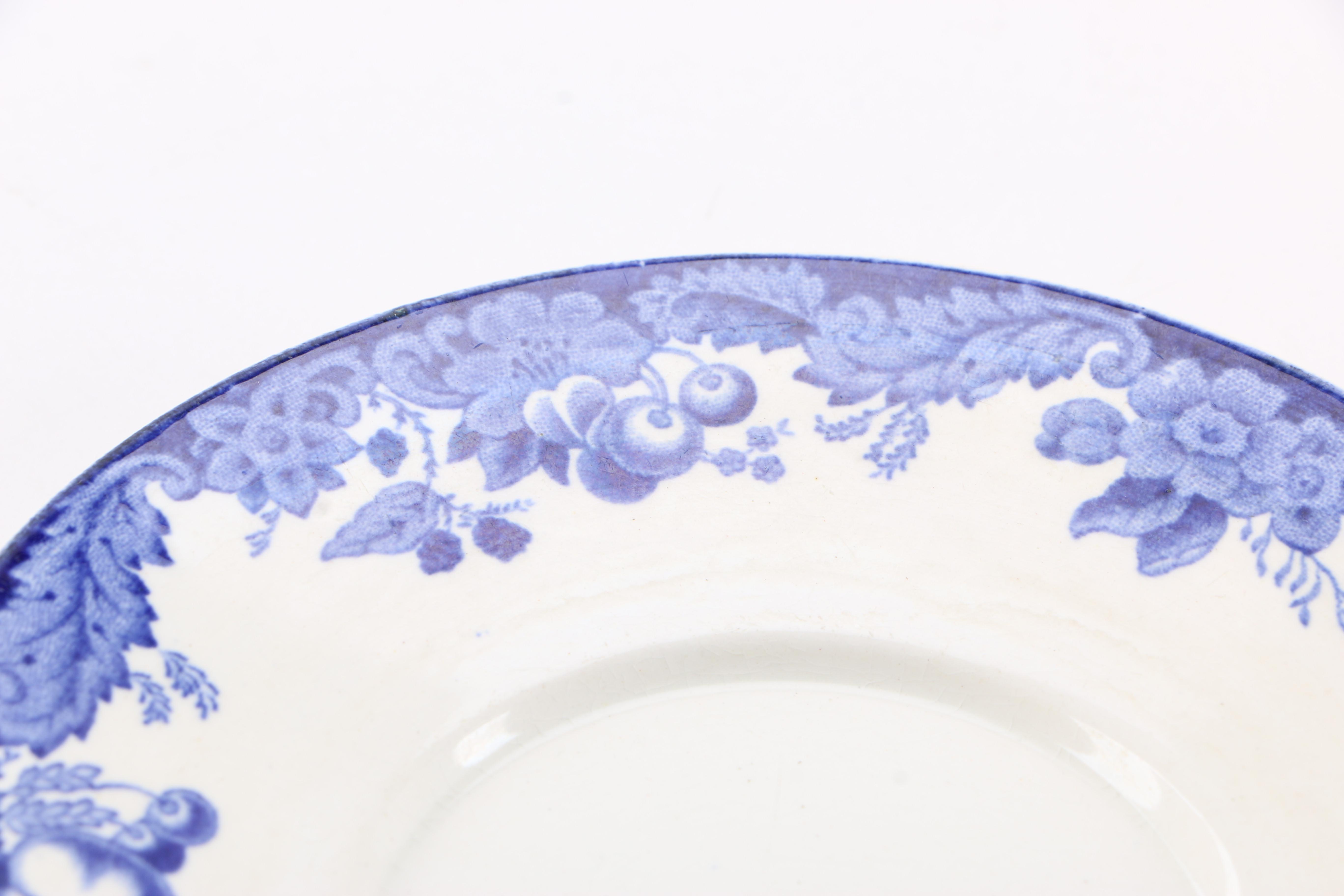 Wedgwood Harvard Tercentenary Blue on White Cups and Plates