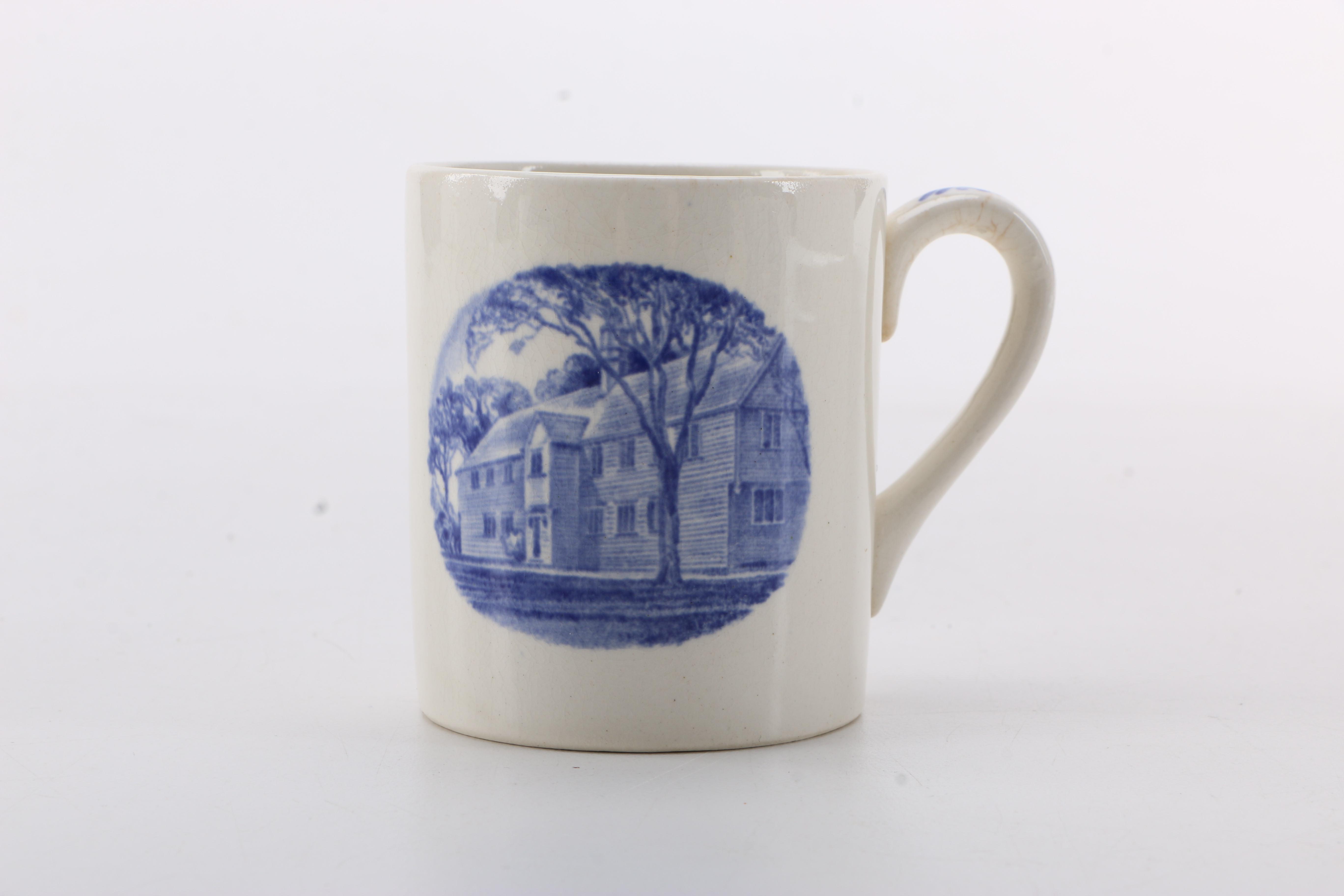 Wedgwood Harvard Tercentenary Blue on White Cups and Plates