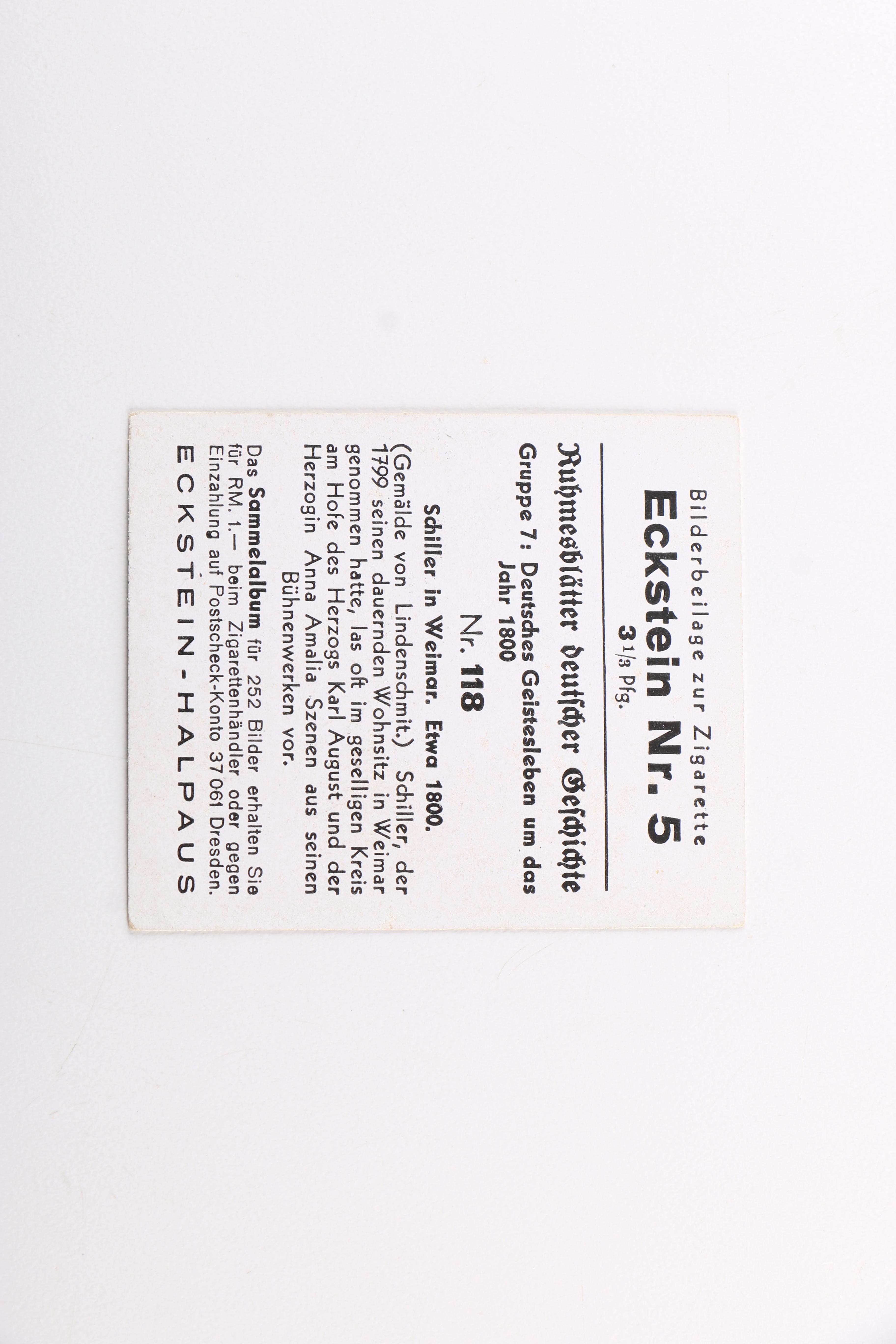 Vintage German Eckstein No. 5 Cigarette Cards