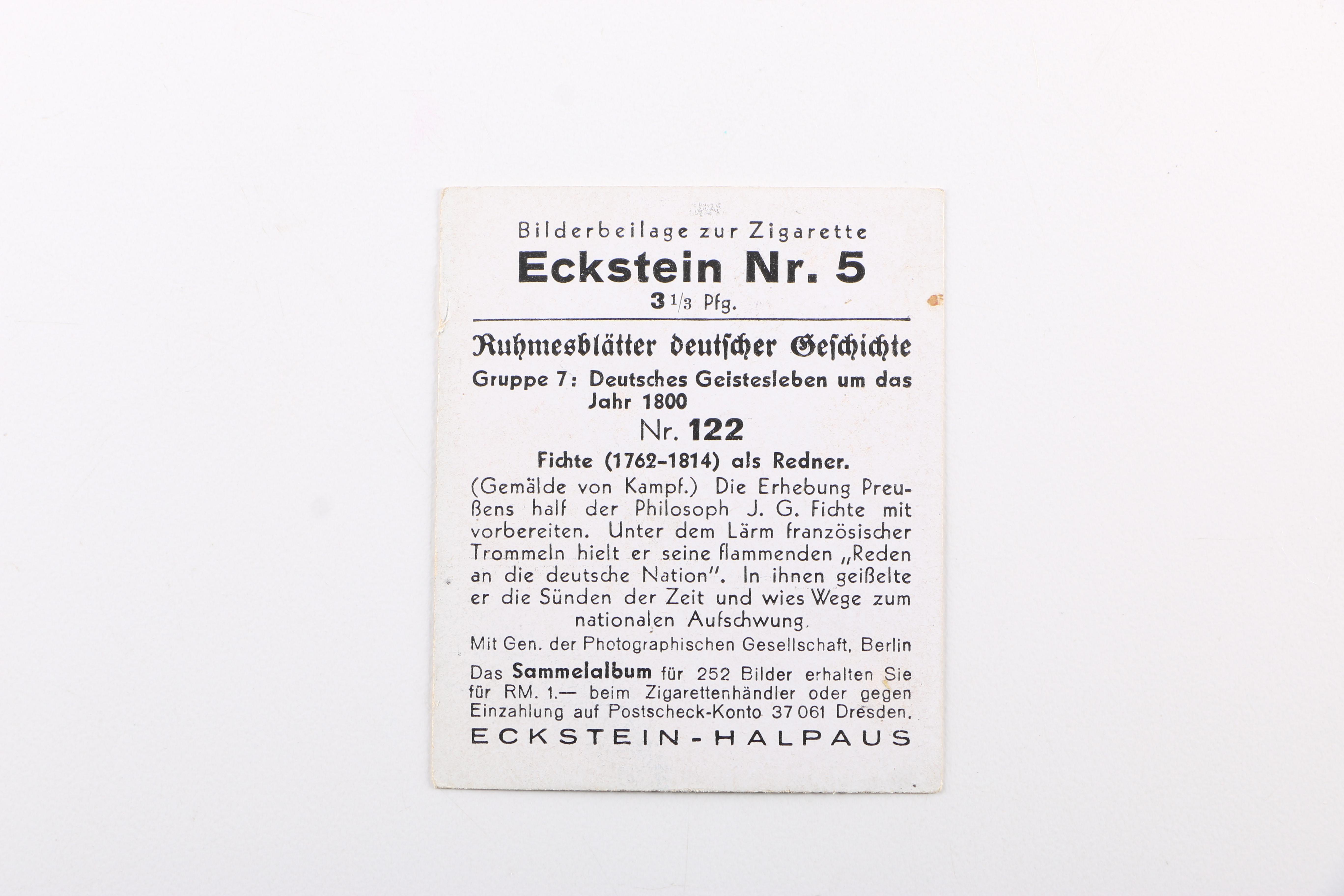 Vintage German Eckstein No. 5 Cigarette Cards