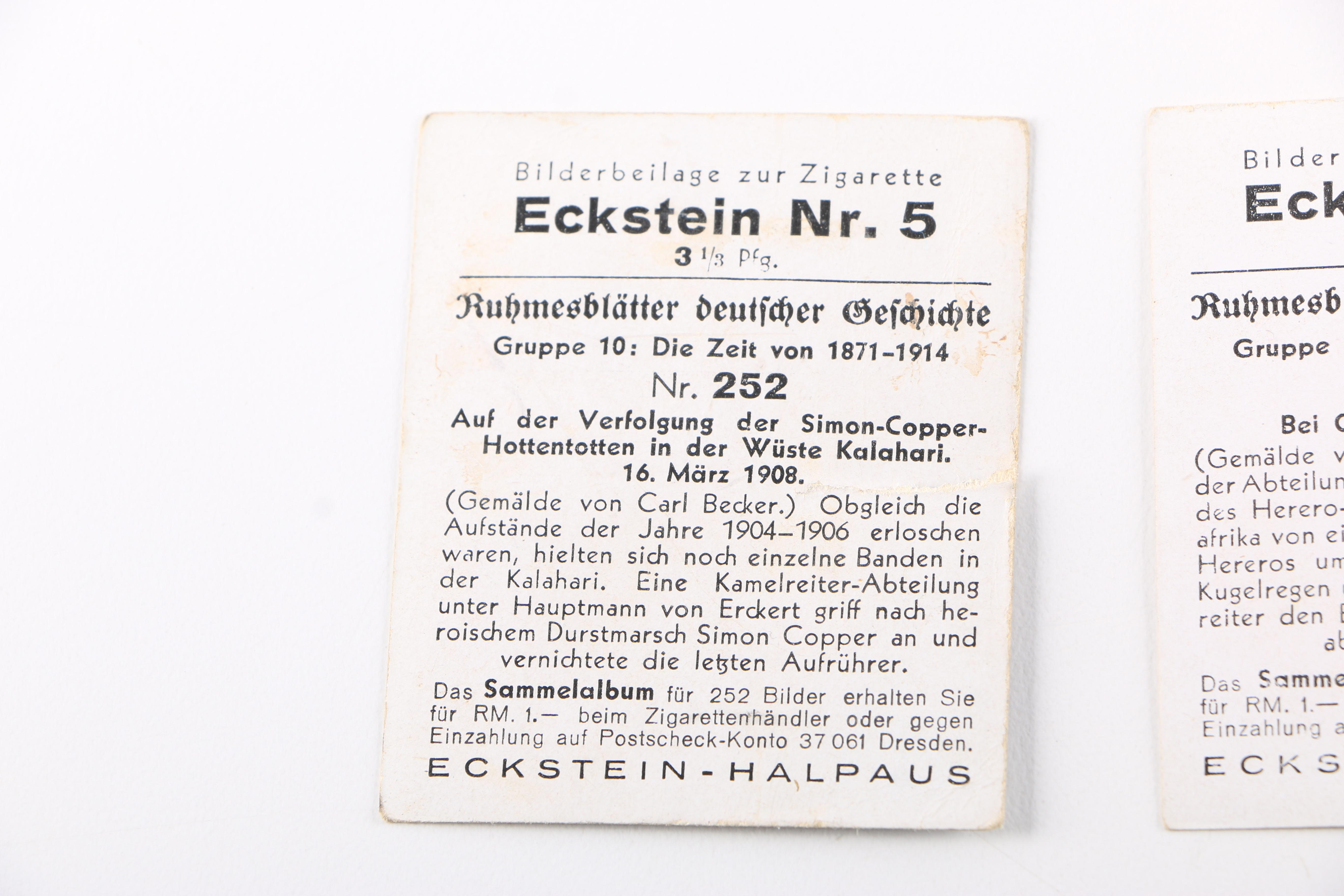1930s Eckstein Halpaus Cigarette Cards
