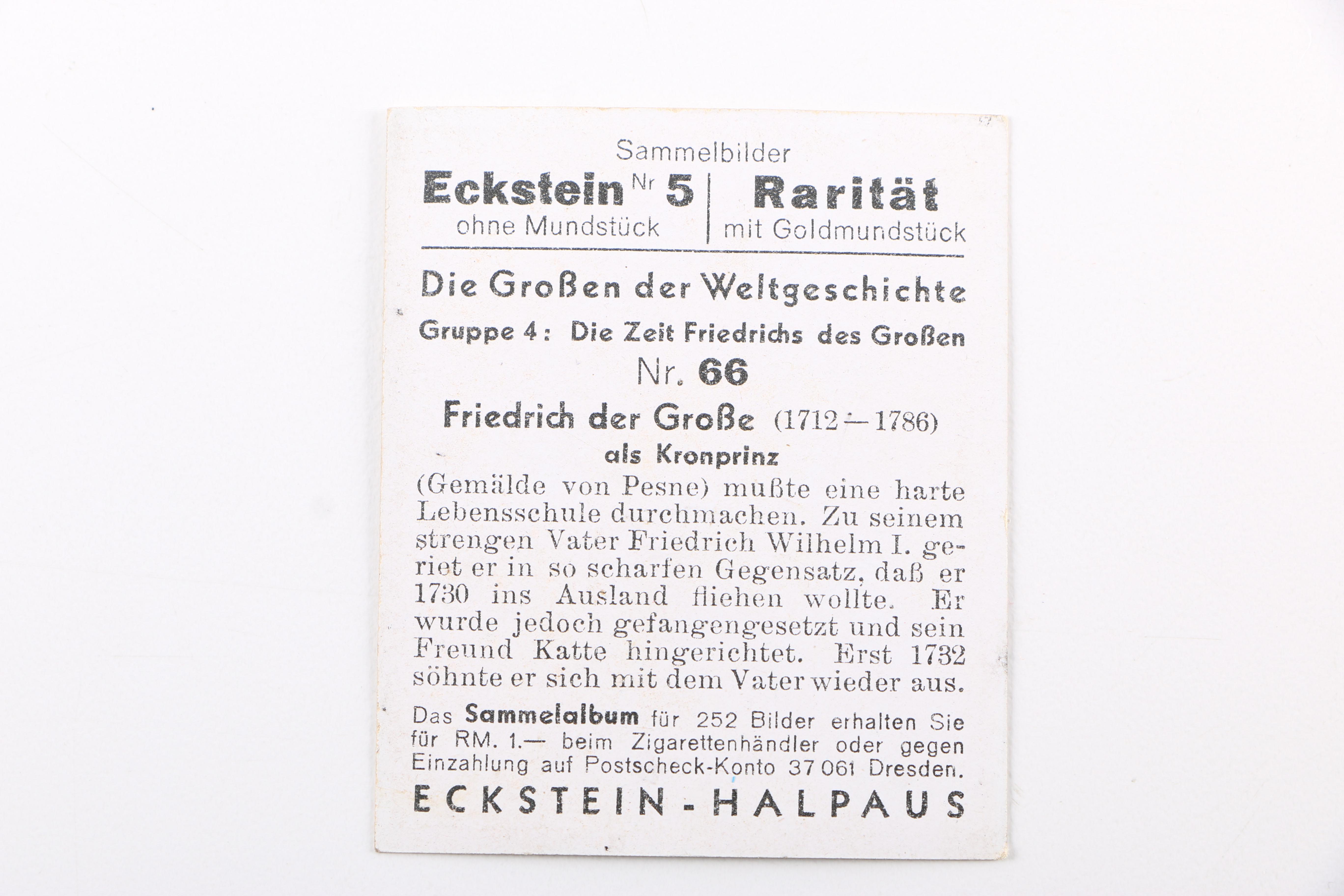 Vintage German Eckstein No. 5 Cigarette Cards