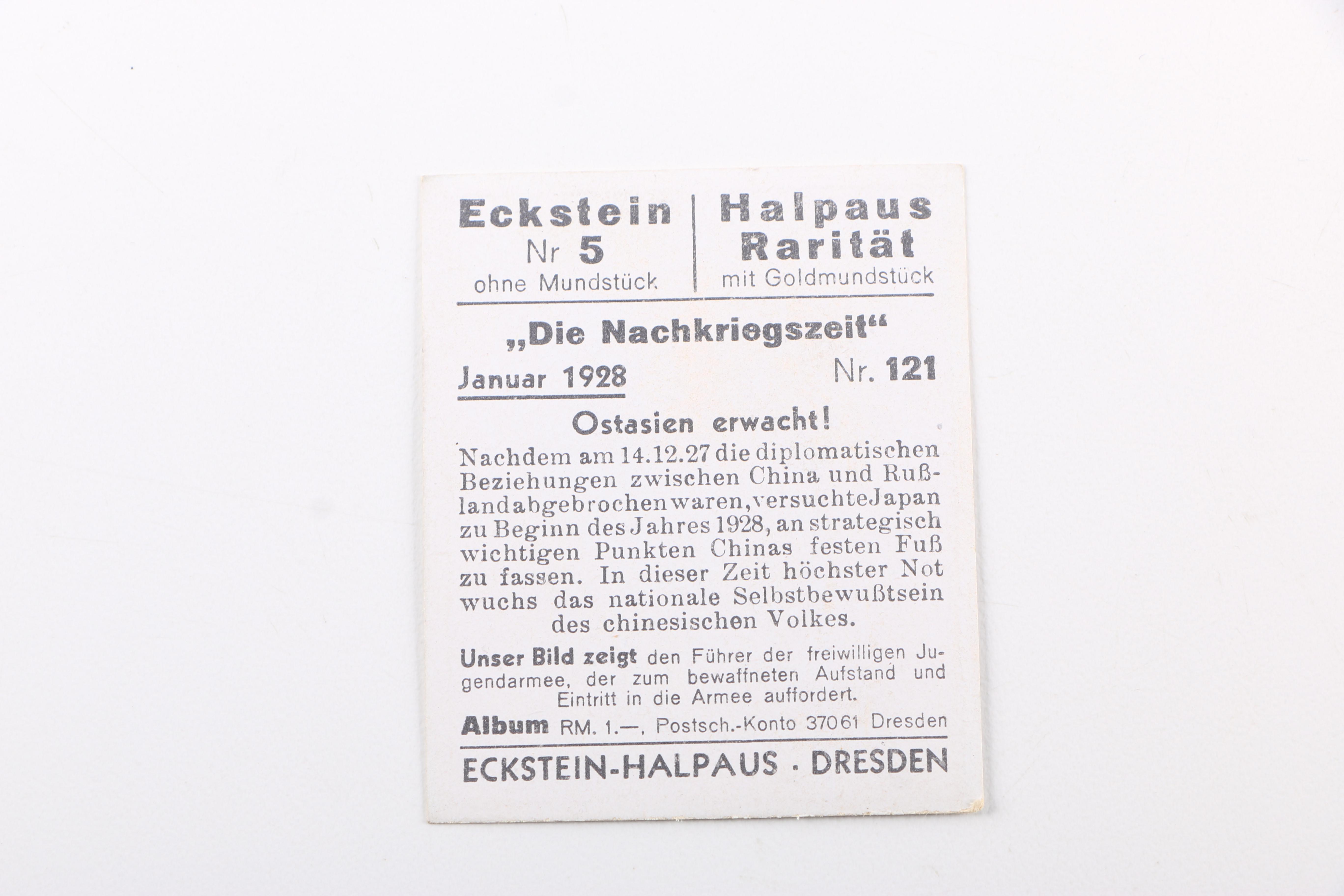 Vintage German Eckstein No. 5 Cigarette Cards