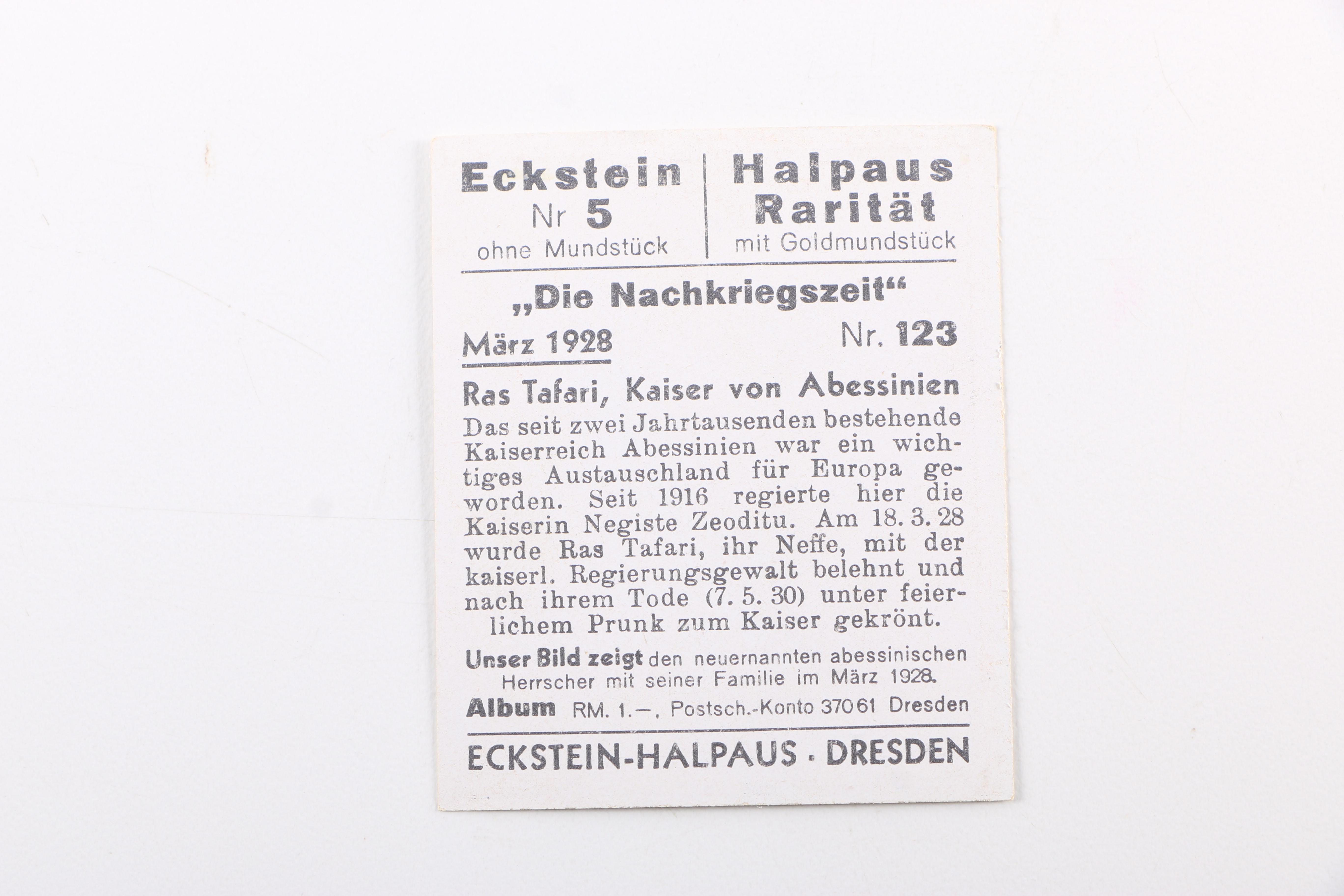 Vintage German Eckstein No. 5 Cigarette Cards