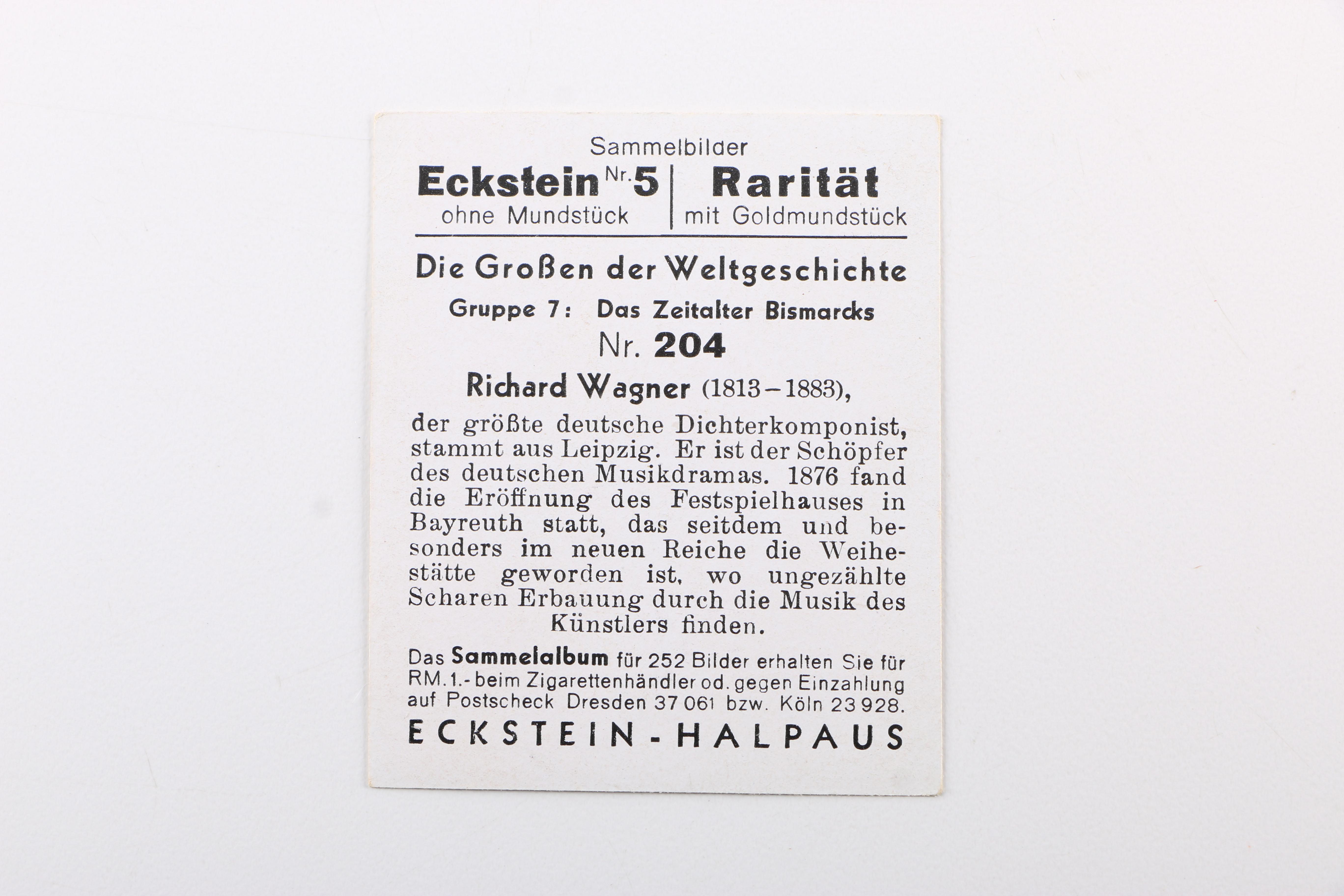 Vintage German Eckstein No. 5 Cigarette Cards