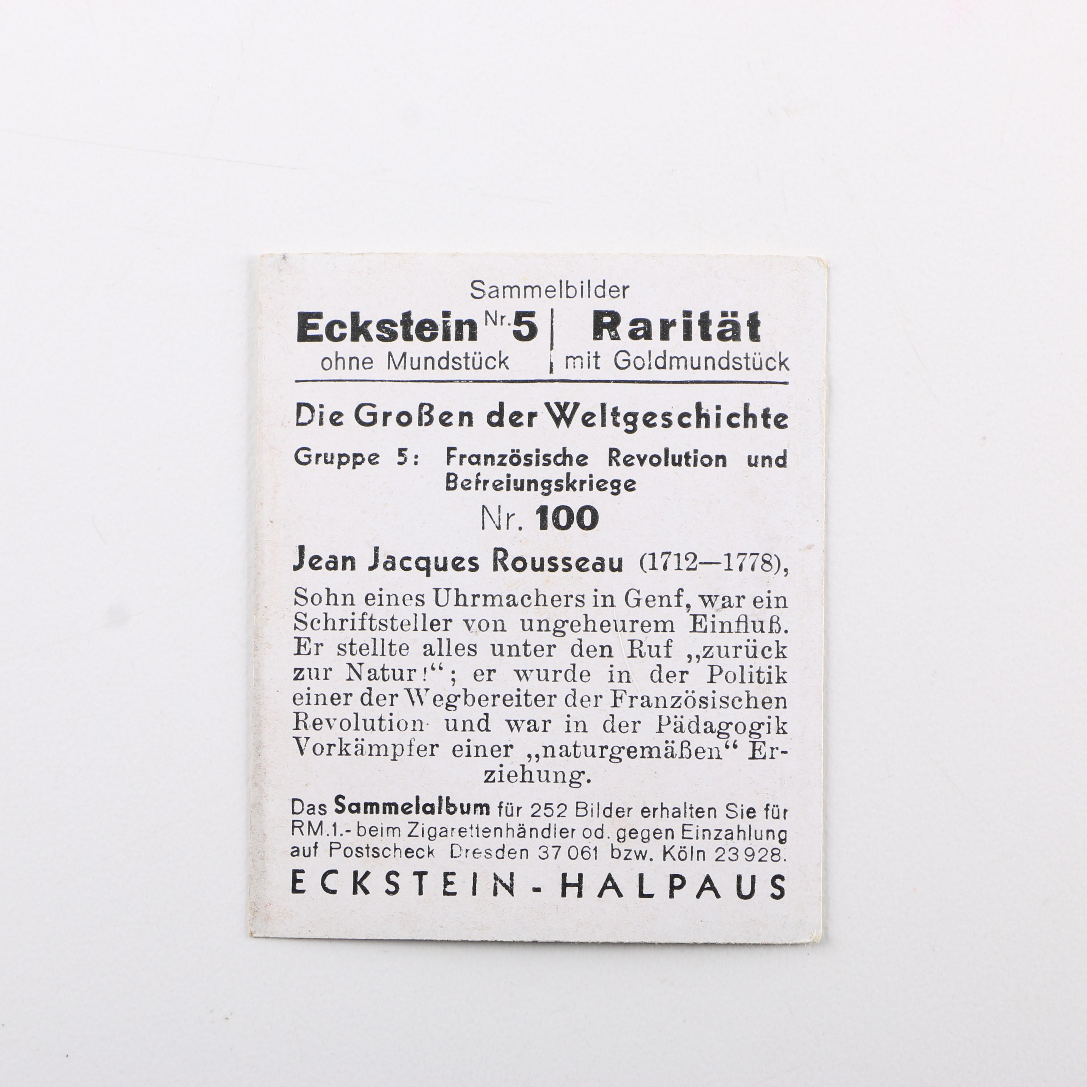 Vintage German Eckstein No. 5 Cigarette Cards