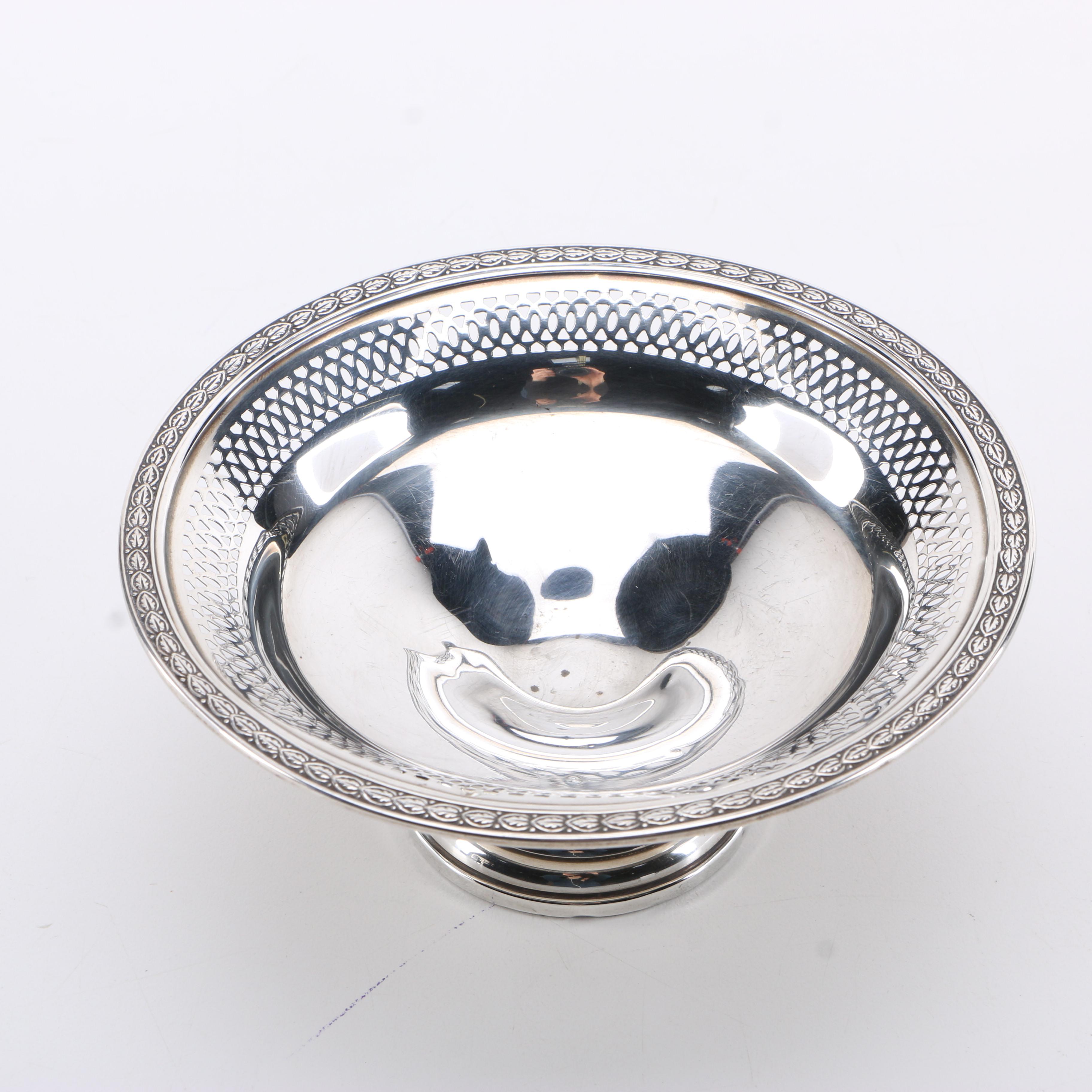 Oneida "Damask Rose" and Crown Weighted Sterling Compotes