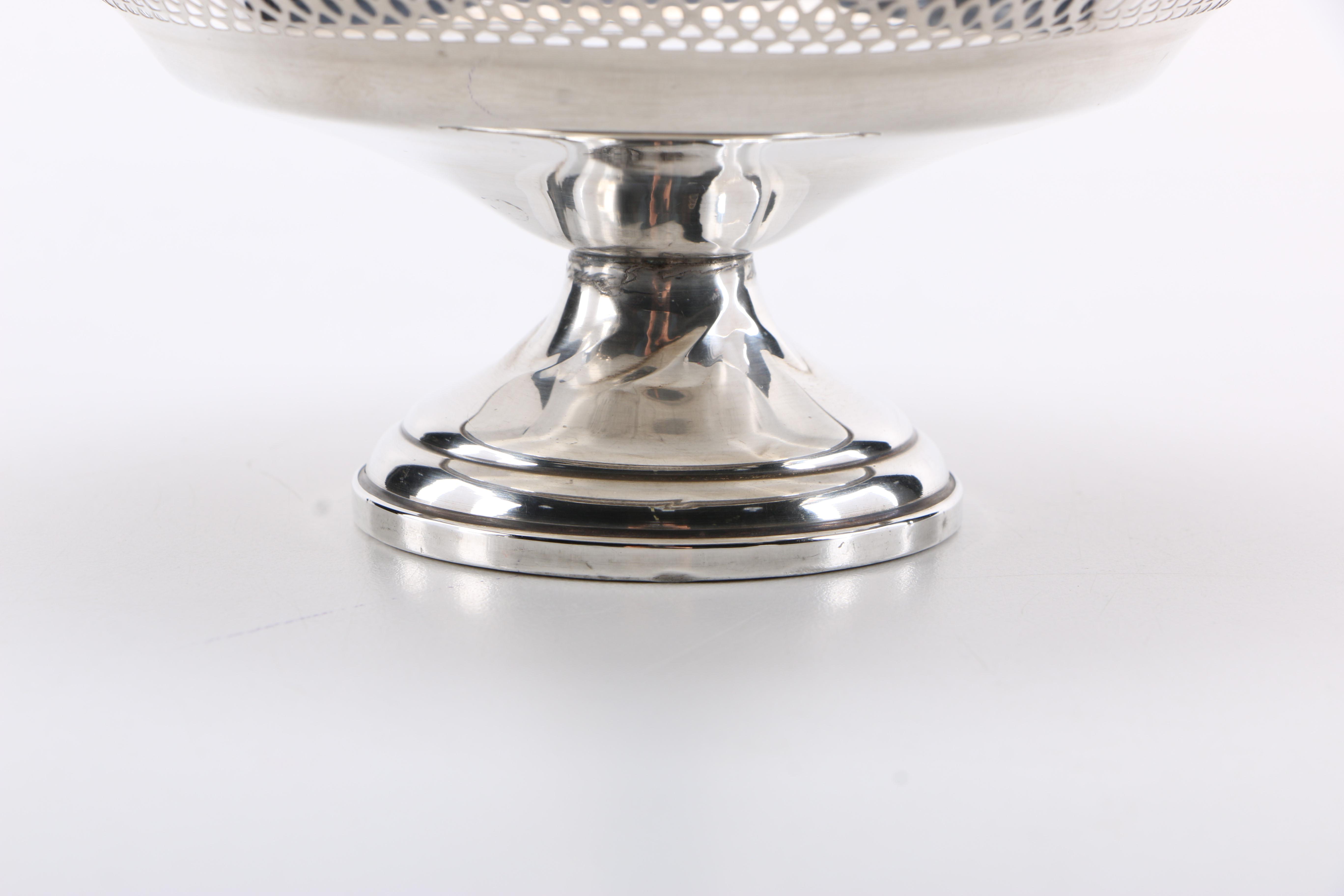 Oneida "Damask Rose" and Crown Weighted Sterling Compotes