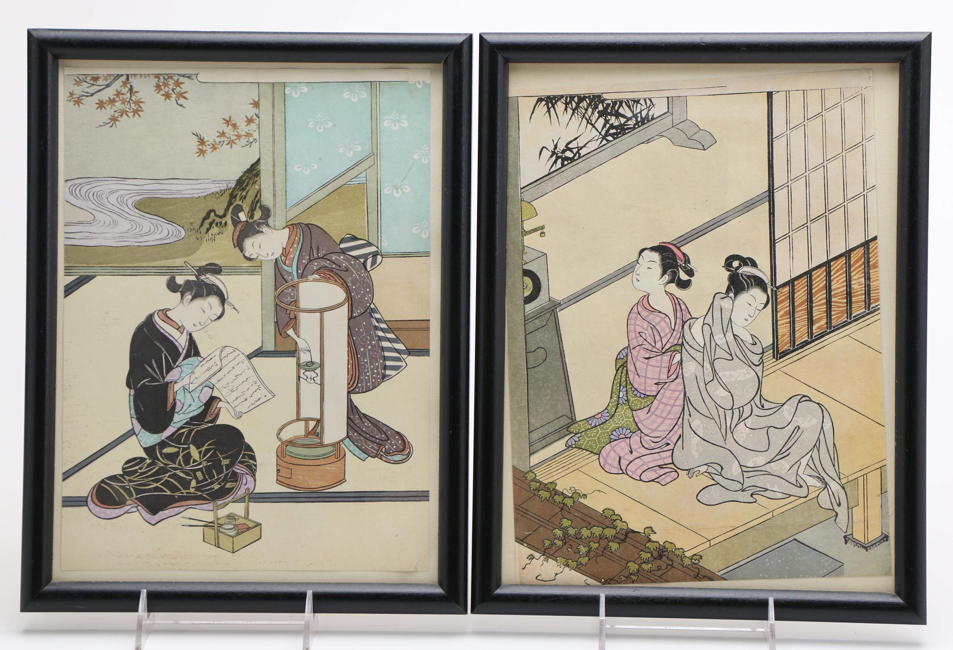 Suzuki Harunobu Offset Lithographs "Eight Parlor Views"