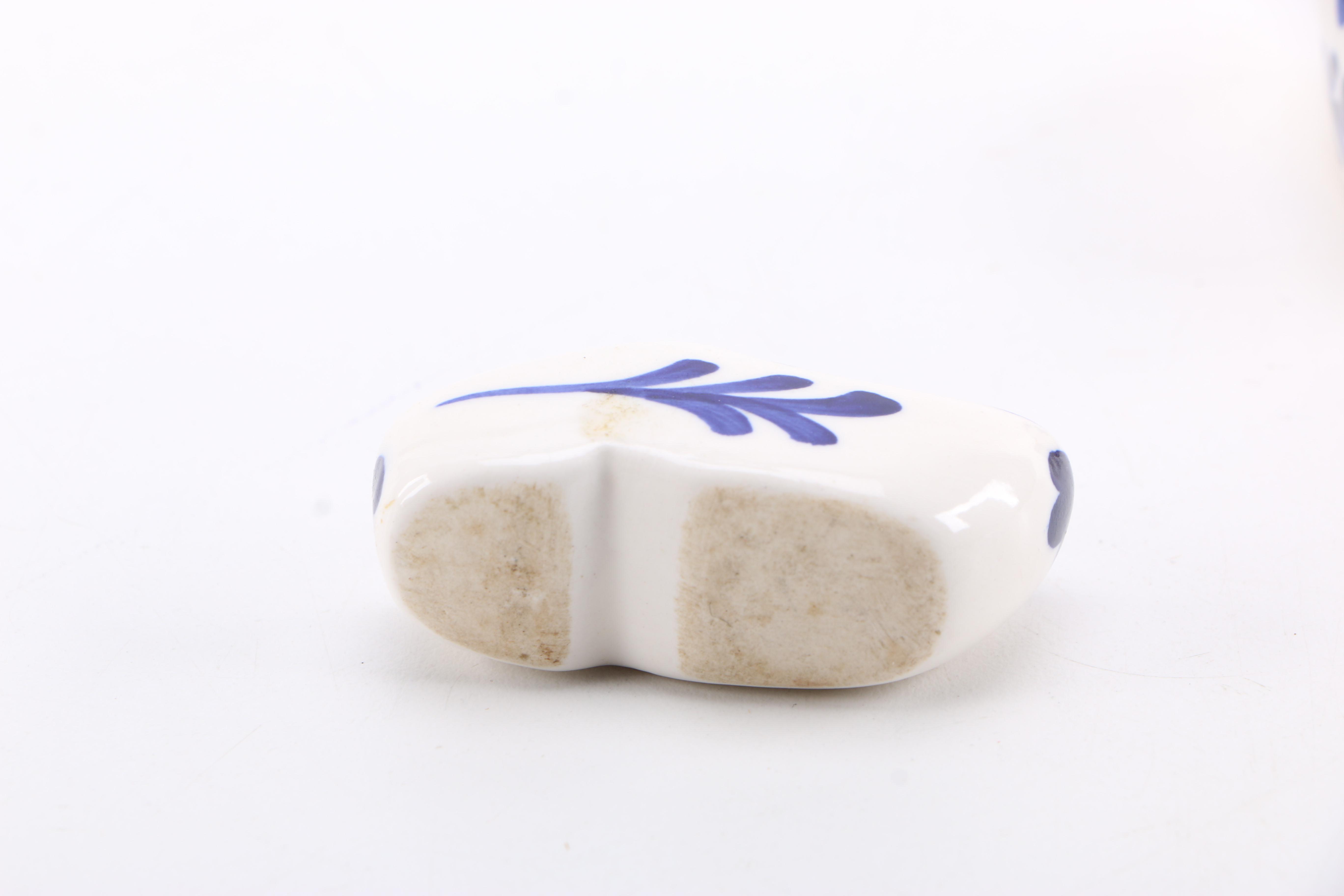 White and Blue Floral Print Ceramic Pot and Decor