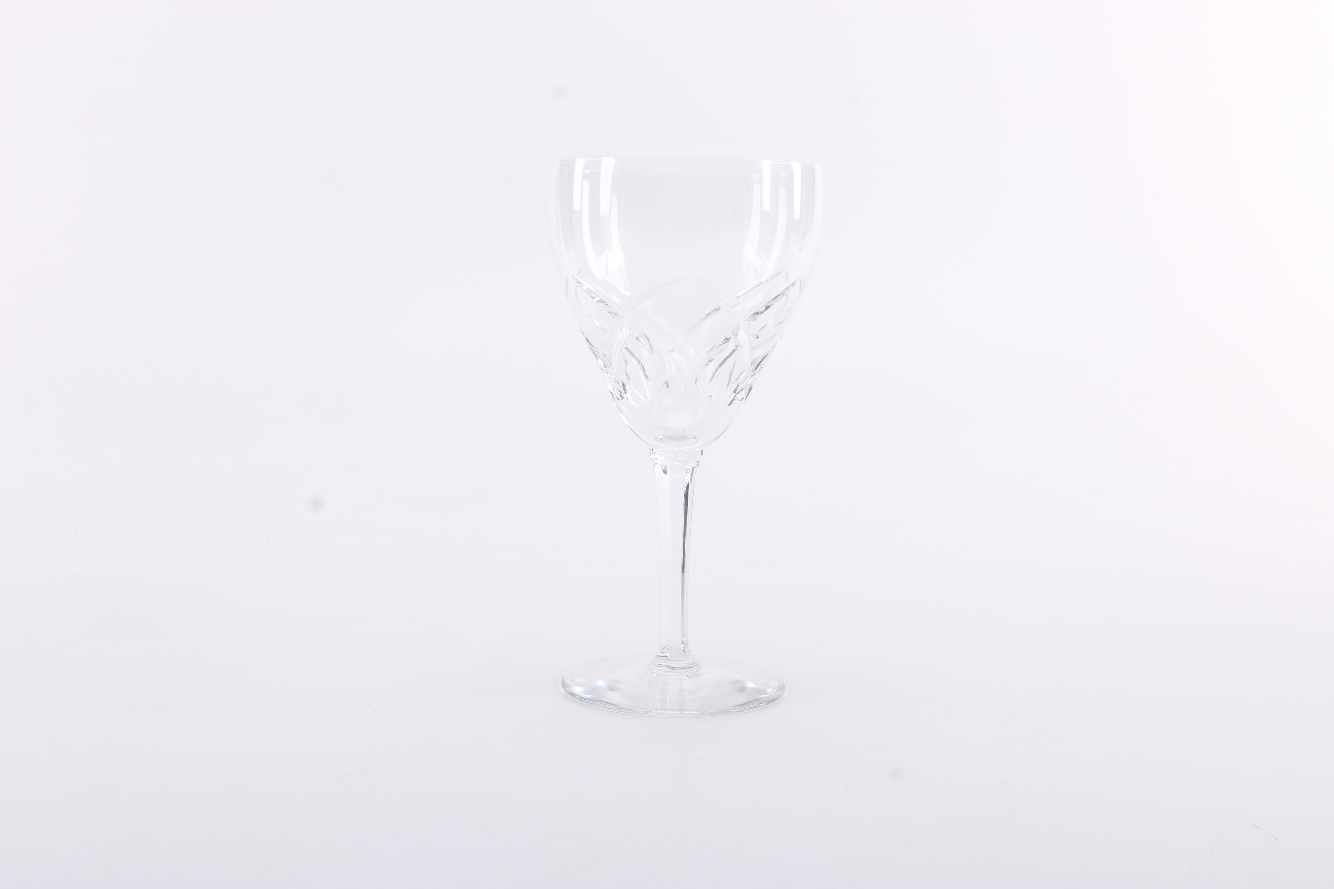 Val St. Lambert Crystal Red Wine Glasses