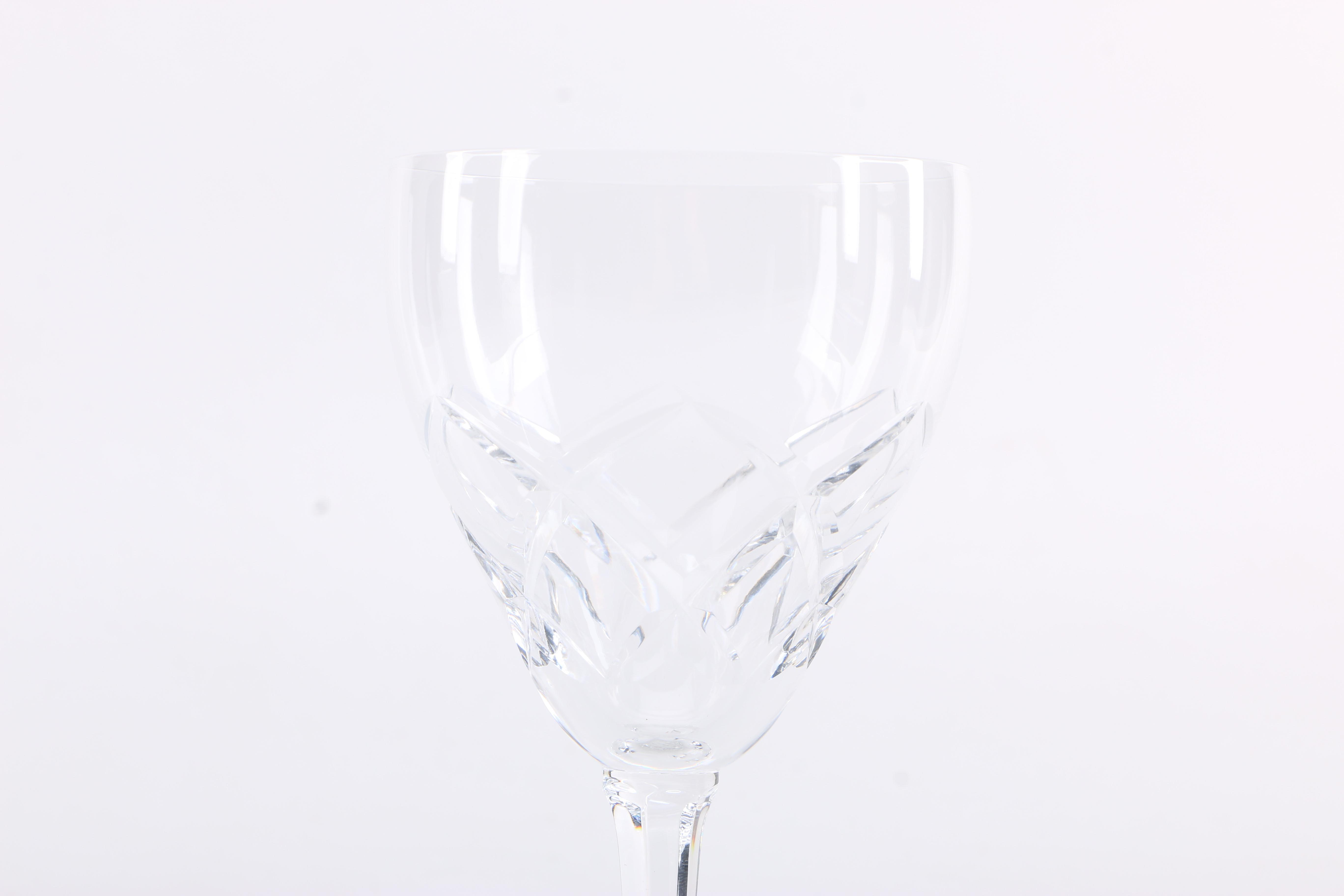 Val St. Lambert Crystal Red Wine Glasses