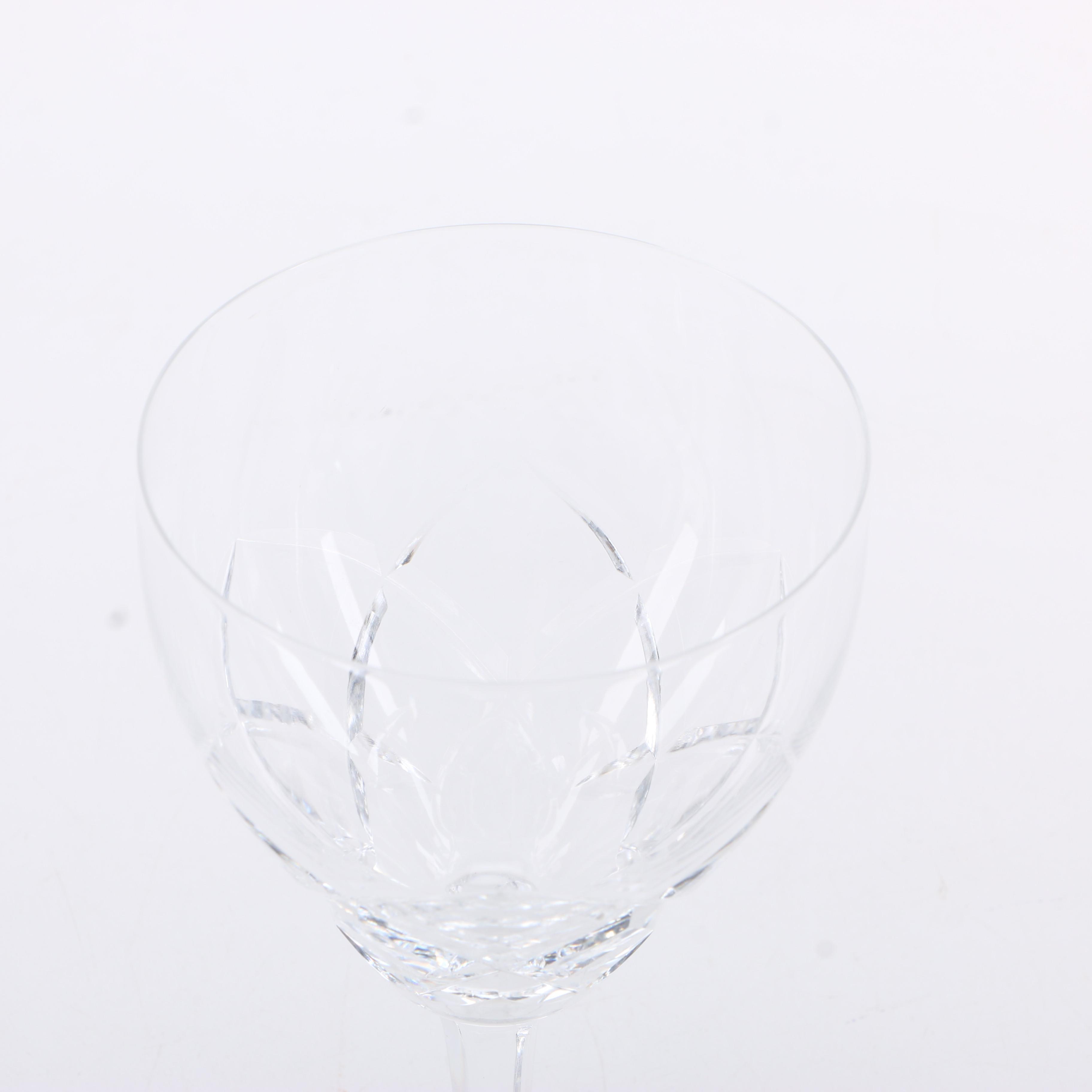 Val St. Lambert Crystal Red Wine Glasses