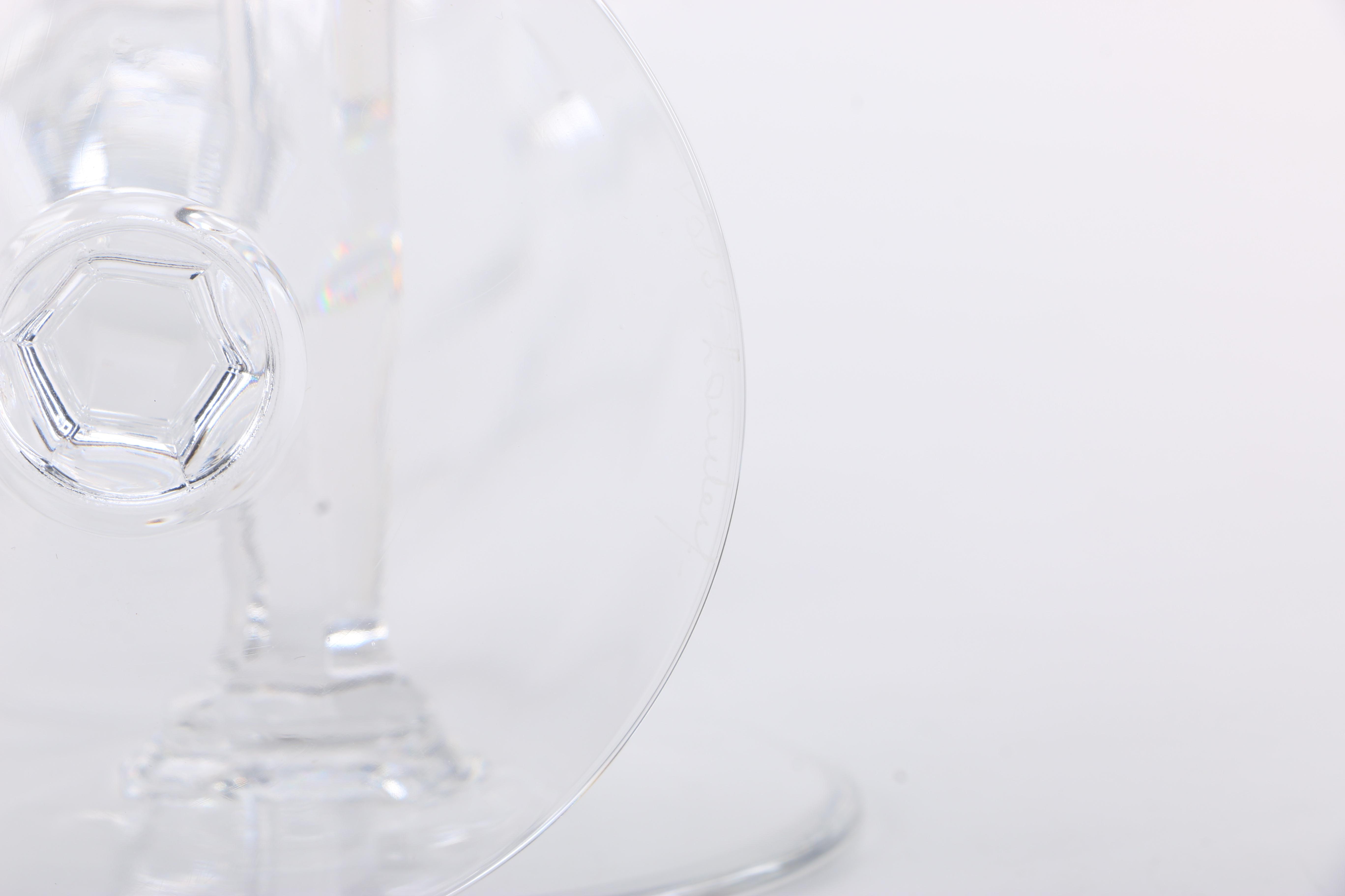 Val St. Lambert Crystal Red Wine Glasses