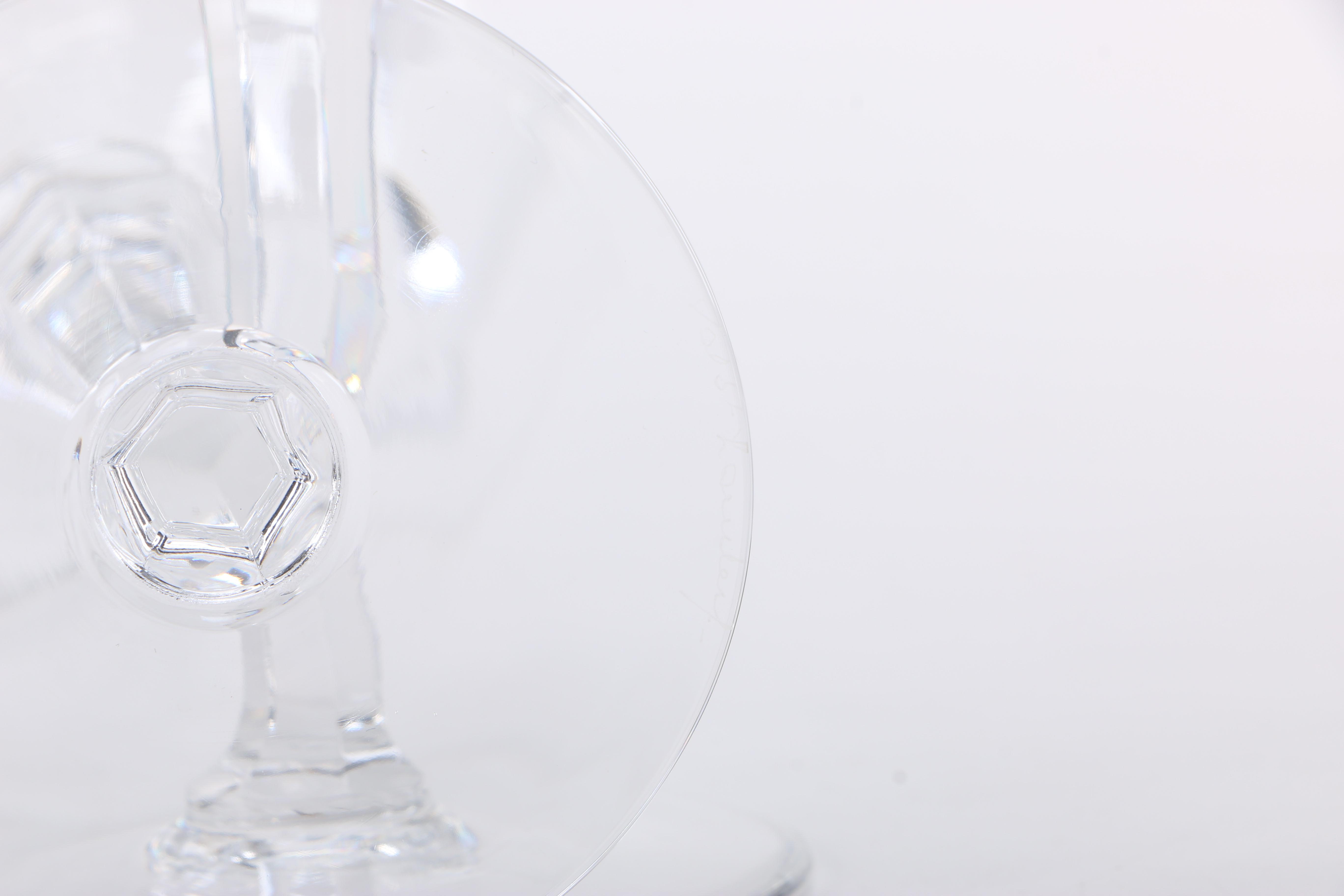 Val St. Lambert Crystal Red Wine Glasses