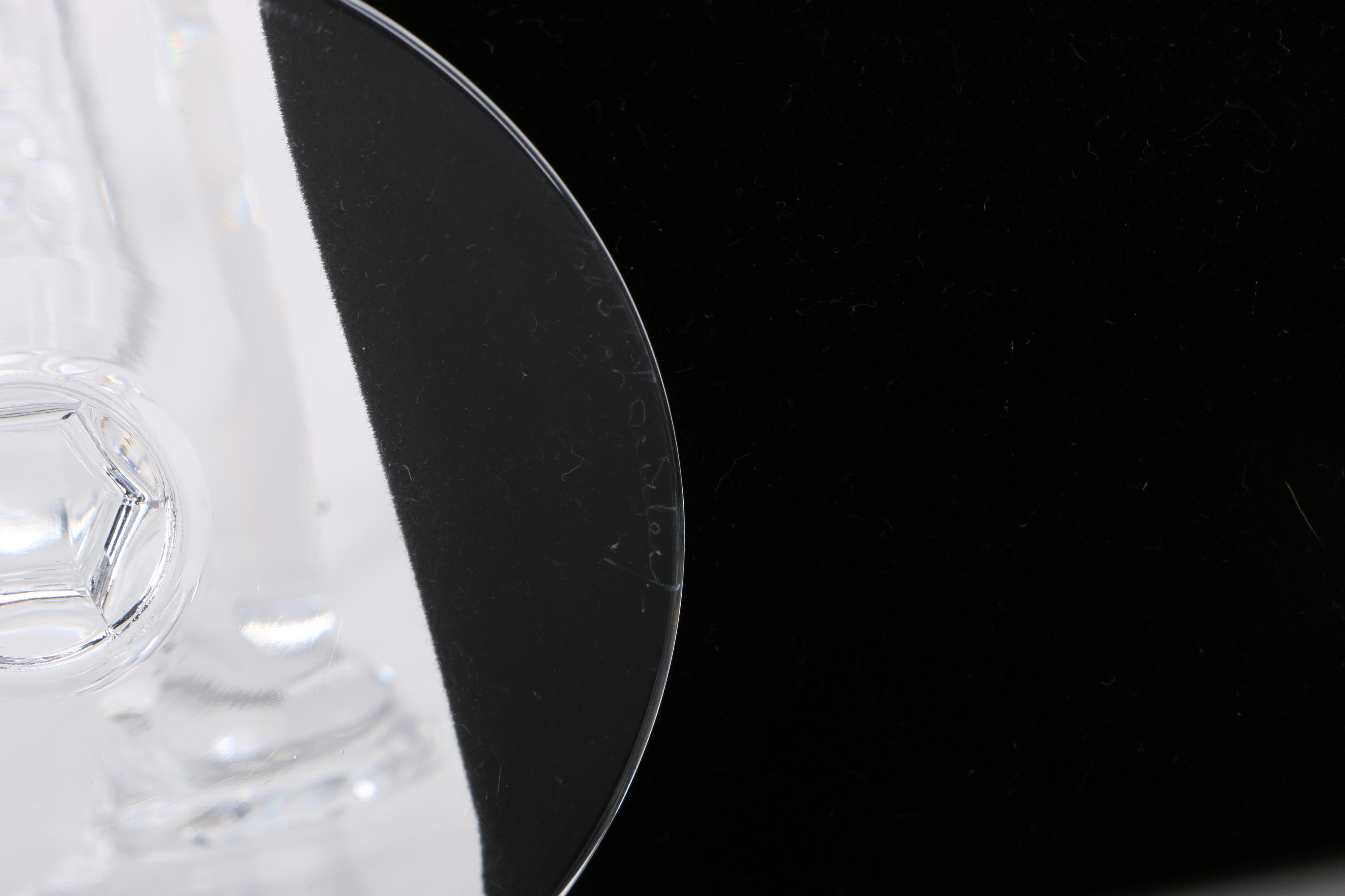 Val St. Lambert Crystal Red Wine Glasses