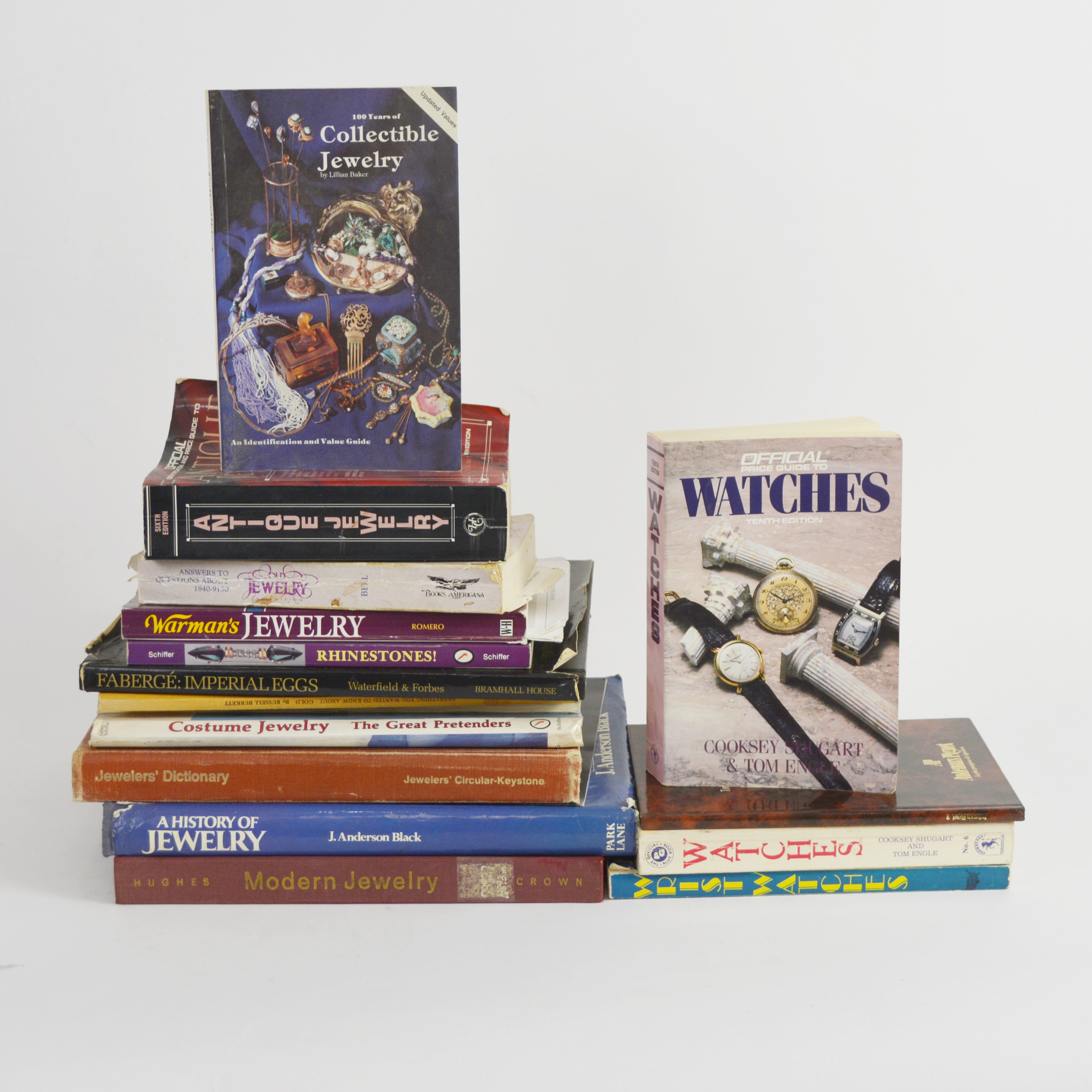 Sixteen Jewelry and Watch Collecting Hardcover and Softcover Books