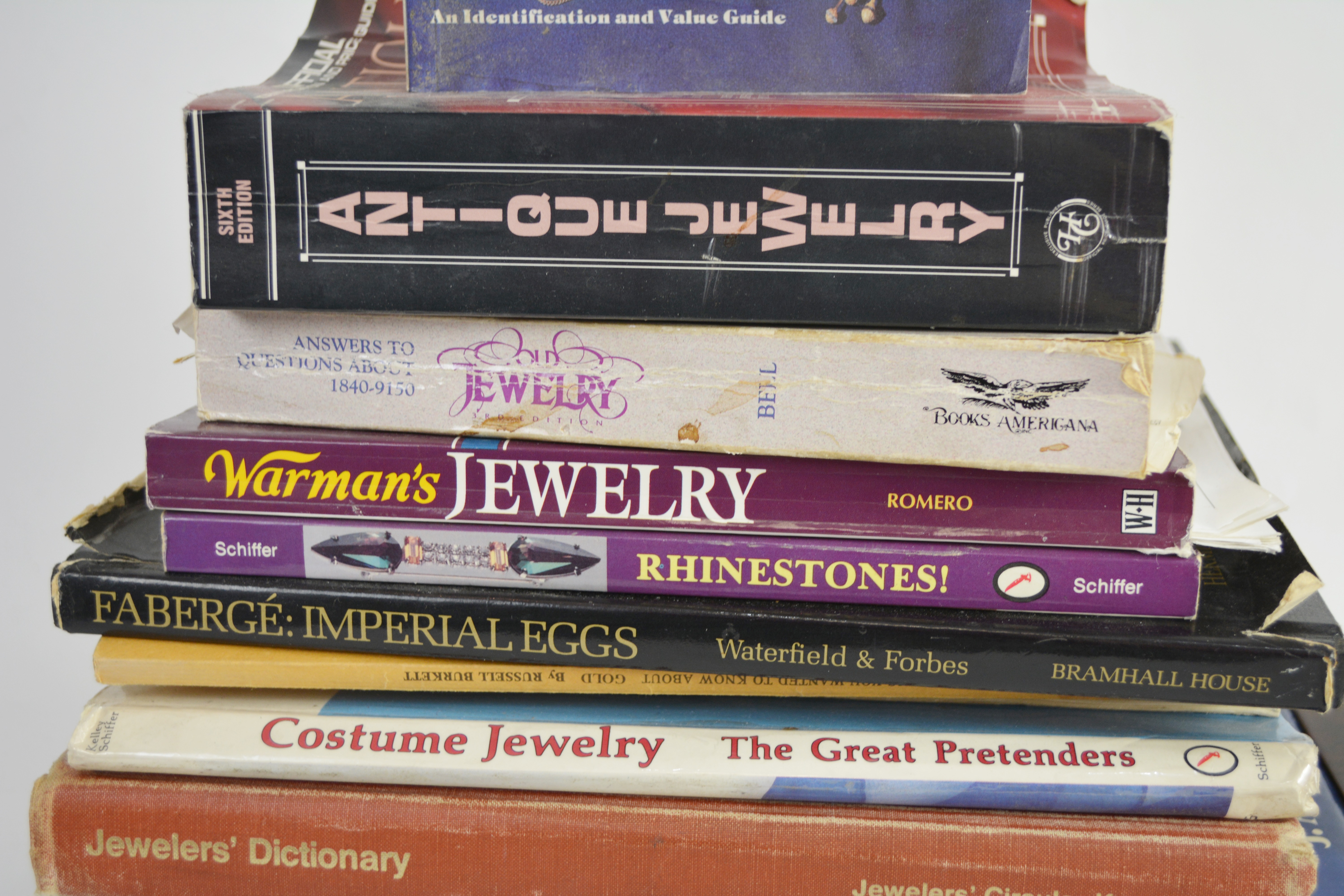 Sixteen Jewelry and Watch Collecting Hardcover and Softcover Books