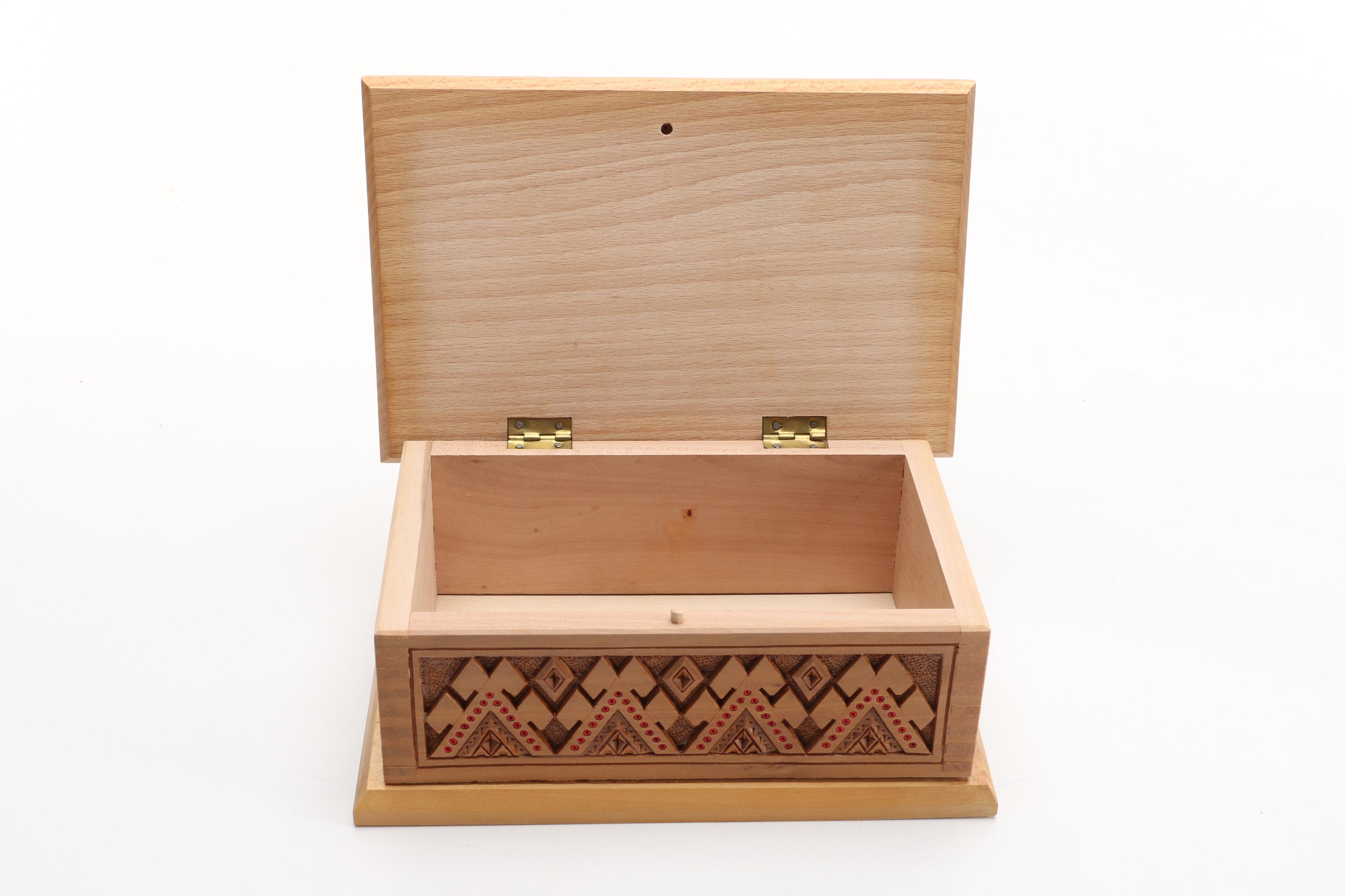 Southwest Inspired Carved Box, Cedar Chest Style Box and Fortunes Teas Box